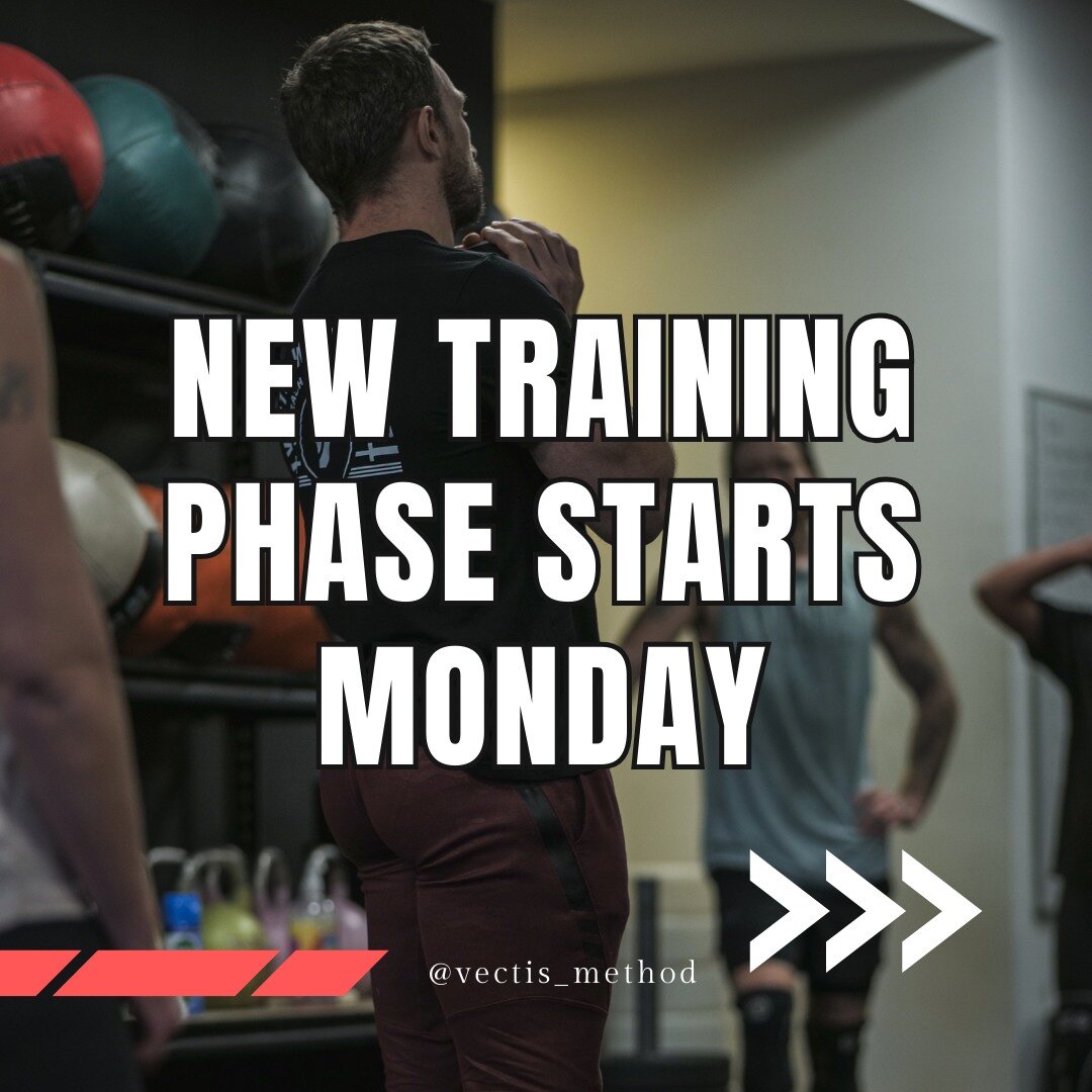 New Training Phase incoming 

Why do we program in phases? 

When you follow a structured program, you are more likely to see progress. This is because our programs are designed with progression in mind. As your body adapts to the demands of your wor