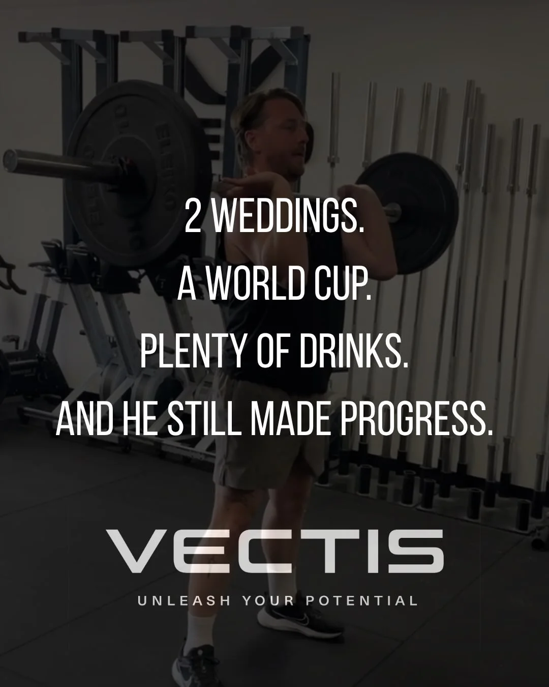 Two weddings. A World Cup. Plenty of drinks and late nights&hellip;

And Nick has still managed to do this in just 3 weeks 👇

⚖️ Body weight: 98.1kg &rarr; 97.3kg
⬇️ 0.8kg

🔥 Body fat: 24.7kg &rarr; 22kg
⬇️ 2.7kg

💪 Muscle mass: 67.7kg &rarr; 69.7