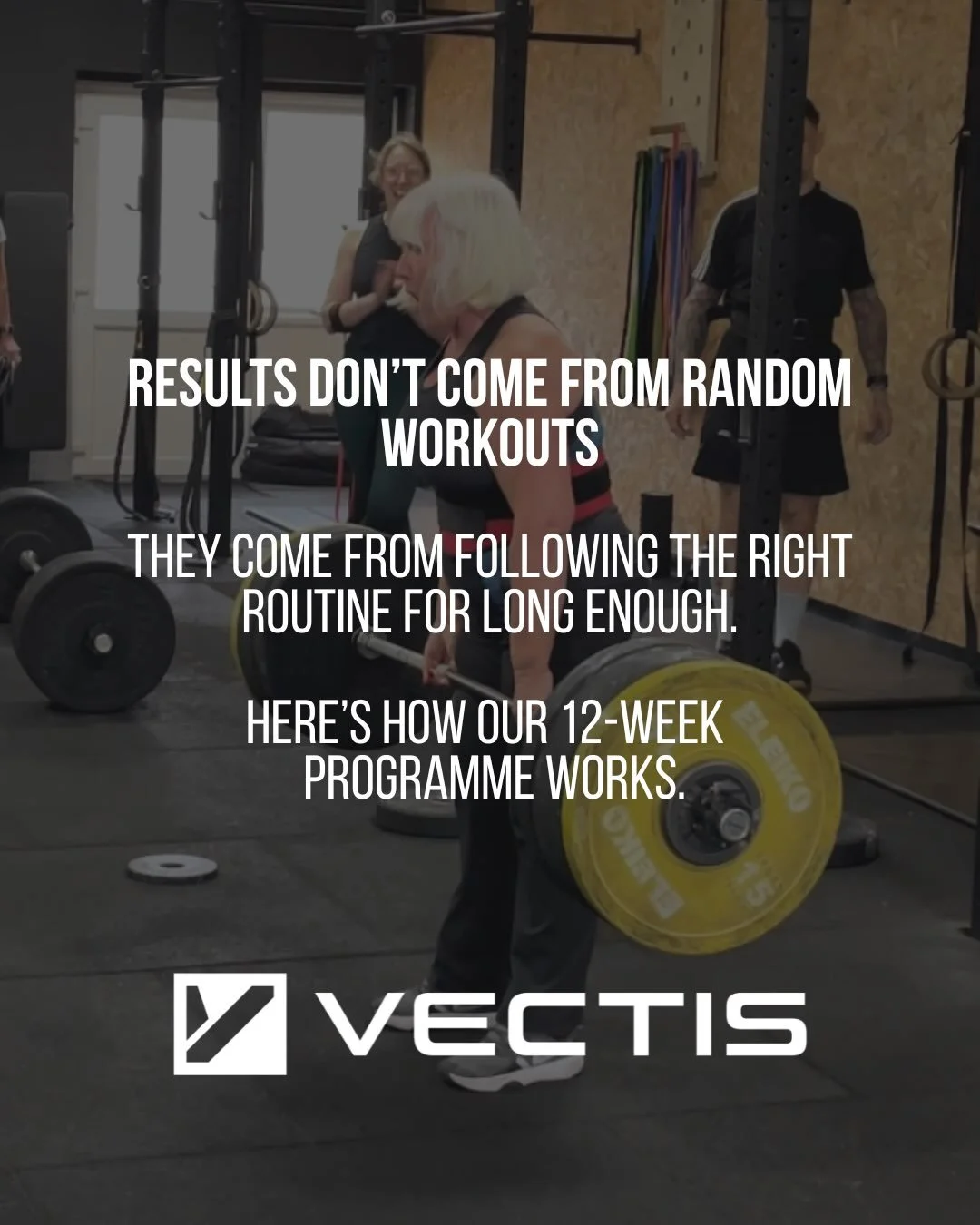 Progress doesn&rsquo;t come from doing random workouts and hoping for the best.

It comes from following a structured routine for long enough to let it work.

Our new 12-week Programme is designed to help members:

Build better movement
Develop measu