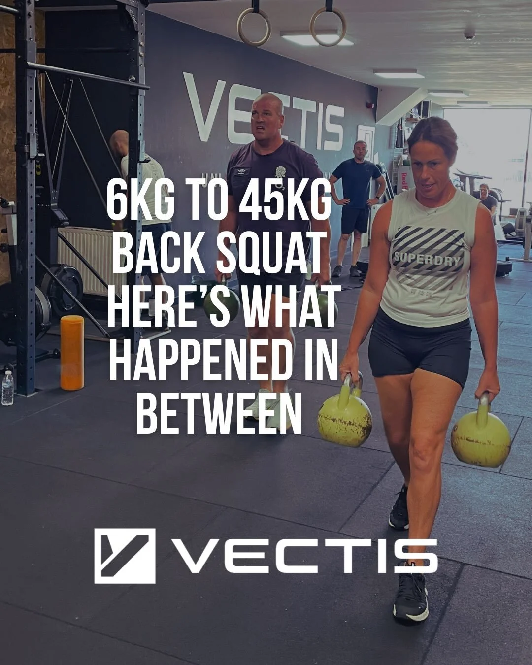 Clare joined us with back pain and a fitness plateau that wasn&rsquo;t shifting. We didn&rsquo;t touch her load in week one &mdash; we found her depth first. Technique before weight, every time.

From there: real squat mechanics, then straight into l
