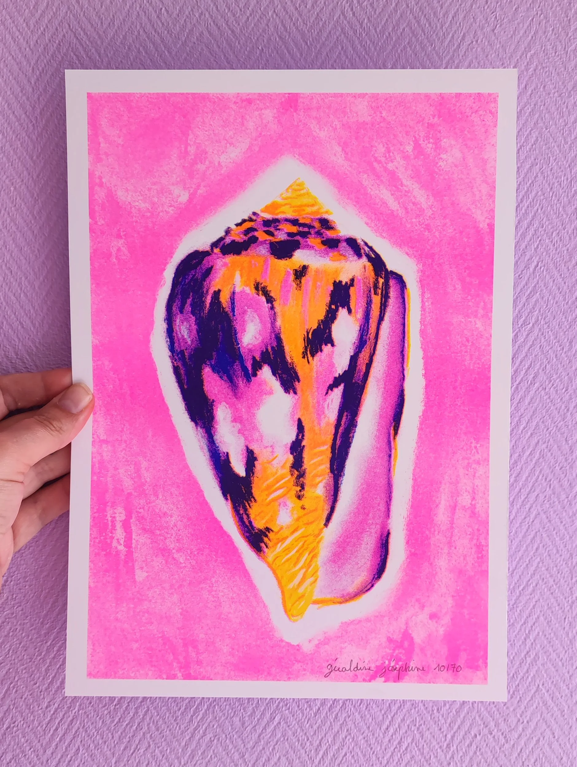 Impression riso coquillage format A4