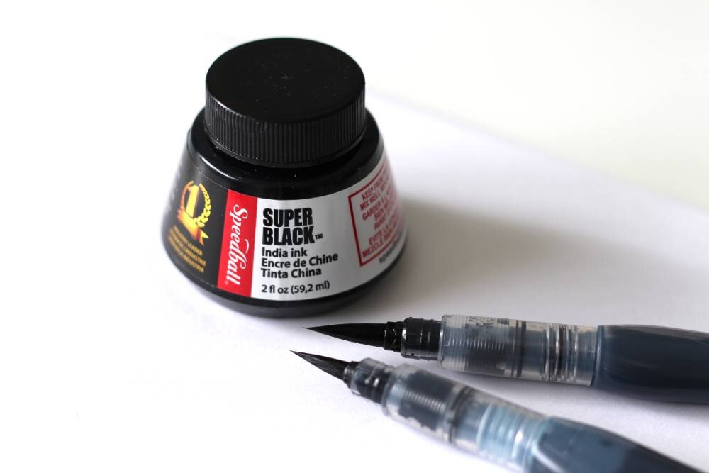 watercolor and ink hand lettering starter kit