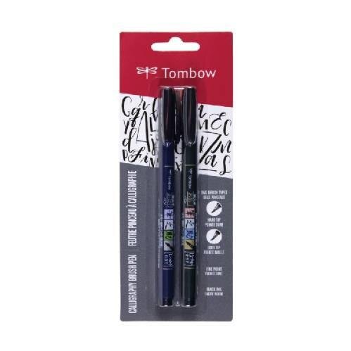 Tombow Fudenosuke - Fine felt-tip brush pens with odorless and waterproof pigment-based ink.