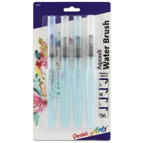 Aquash Waterbrush Pens - Easy-to-squeeze barrels that are perfect for watercolor brush lettering and art.