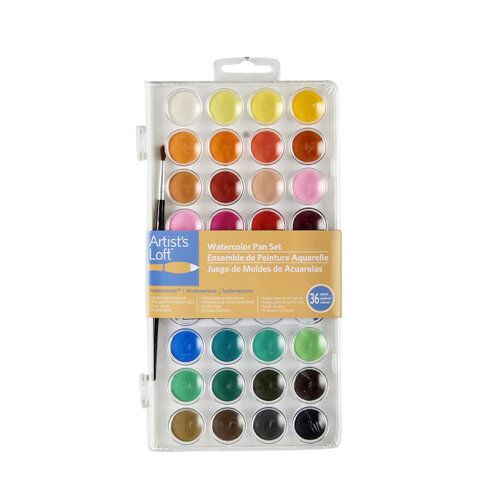 Artist’s Loft Watercolor Pan Set - The perfect affordable alternative for a watercolor newbie.