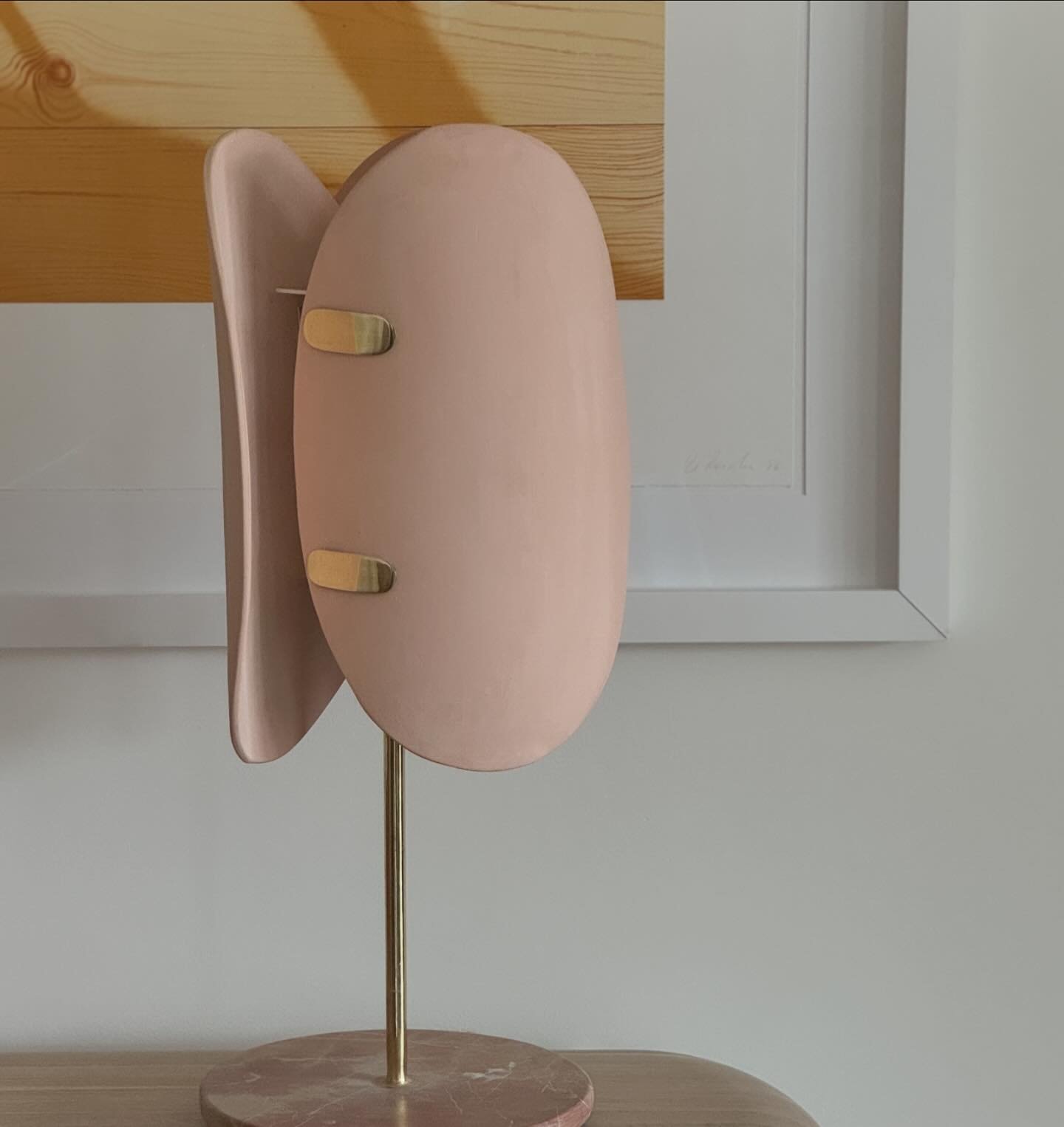 Worth the wait for this stunning custom &ldquo;furl&rdquo; lamp that started with a chat in Morocco. Thank you @pophamdesign and @caitlindowesandes for listening and creating. Inspired by the petals of a tulip the ceramic and marble beauty is a real 