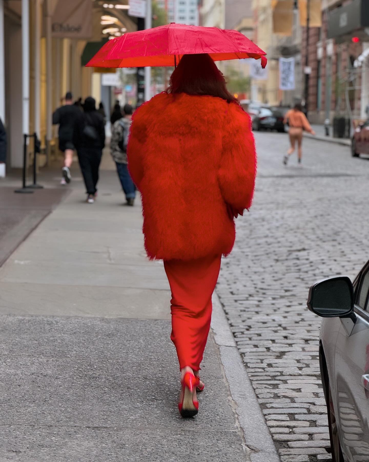 Just another day in Soho. #fashion #ladyinred #soho #streetstyle