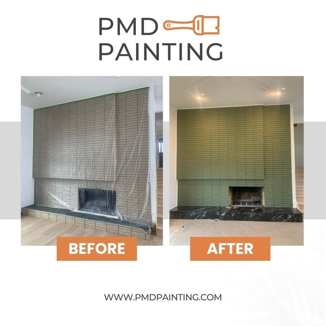 Transforming Fireplaces with Elegance! 🏠🔥

📸 Check out this beautiful before and after photo of a stunning painted brick fireplace! Our talented team at PMD Painting worked their magic to create a breathtaking statement piece for our amazing clien