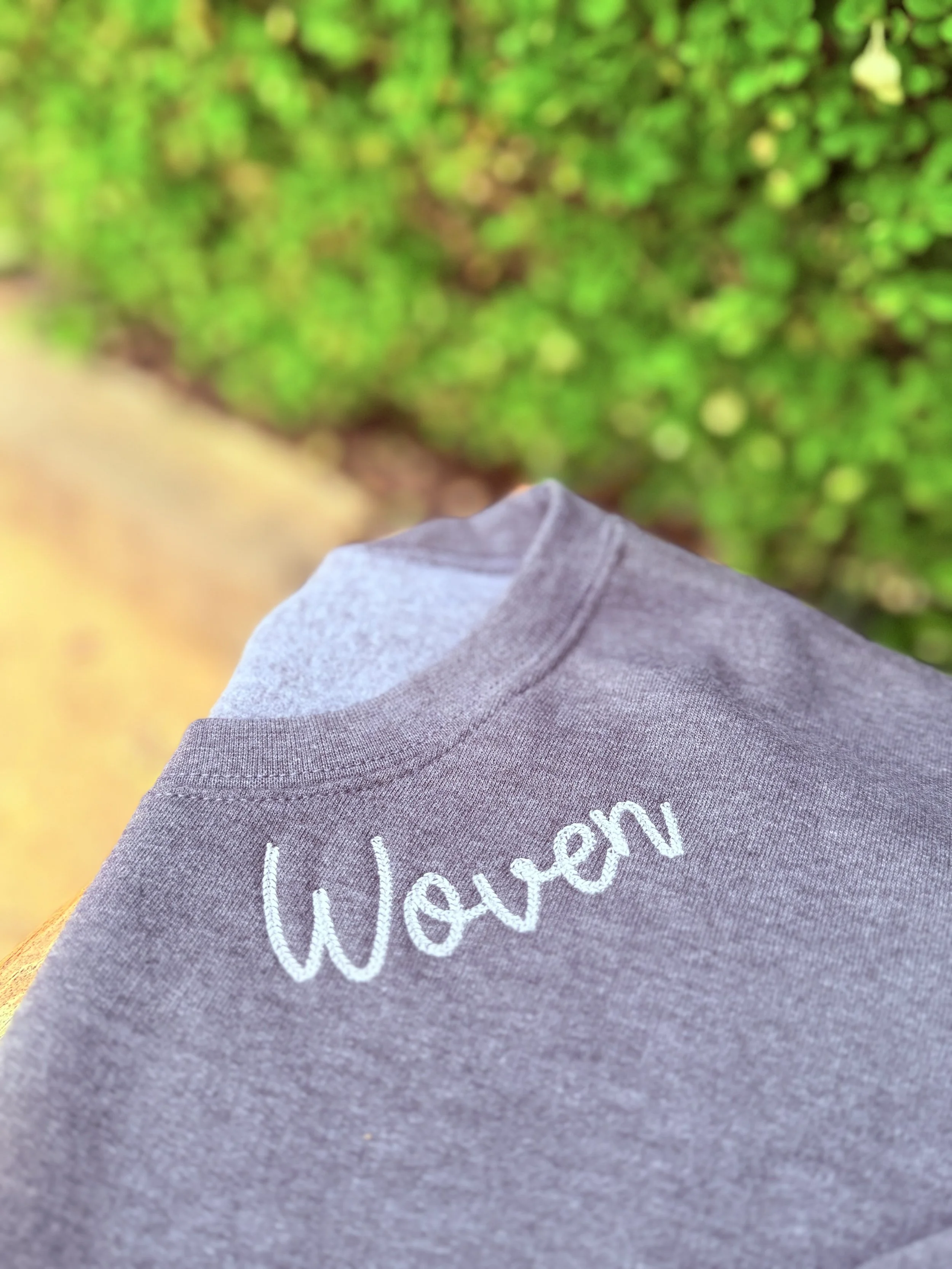 Woven Embroidered Sweatshirt