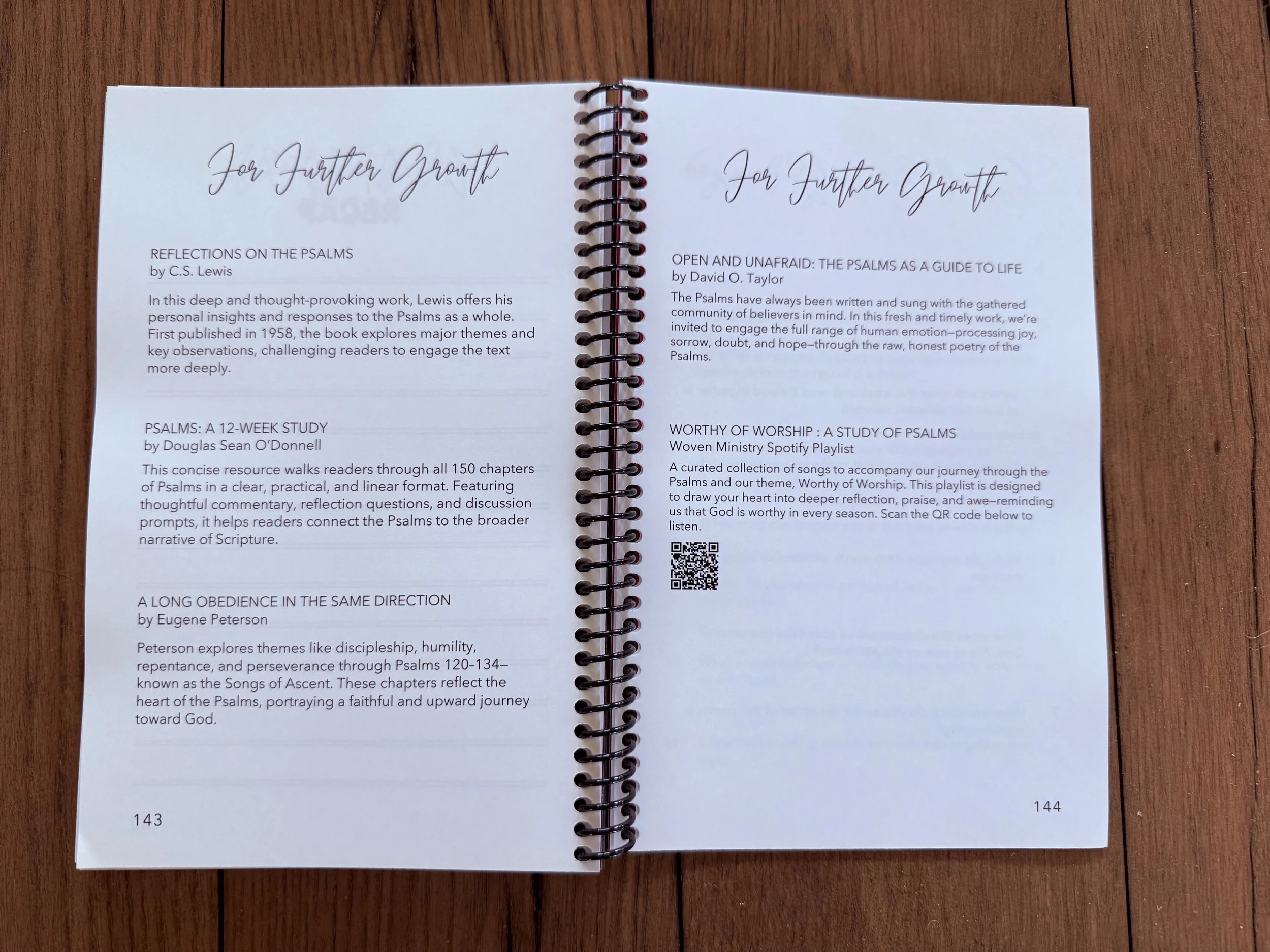 Psalms Bible Study Journal - For Further Growth.JPG