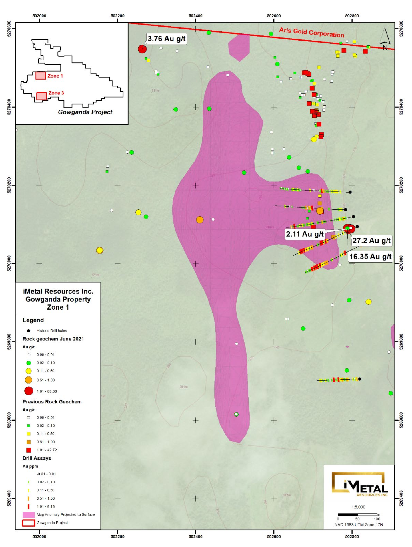 Figure1. Zone 1 Sampling