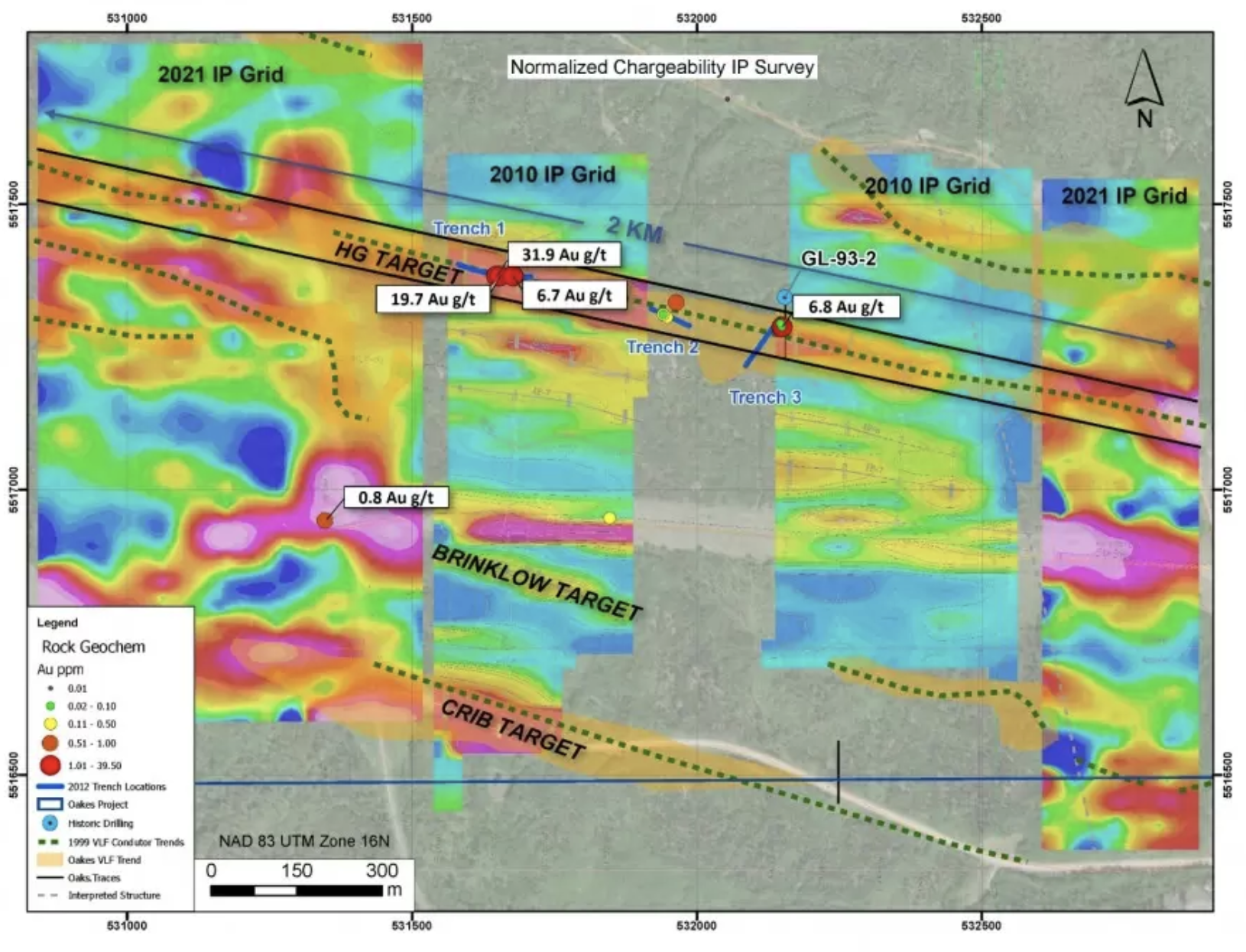 Figure 1. 2021 IP Survey (East and West Block) with the 2 Central 2010 IP Blocks