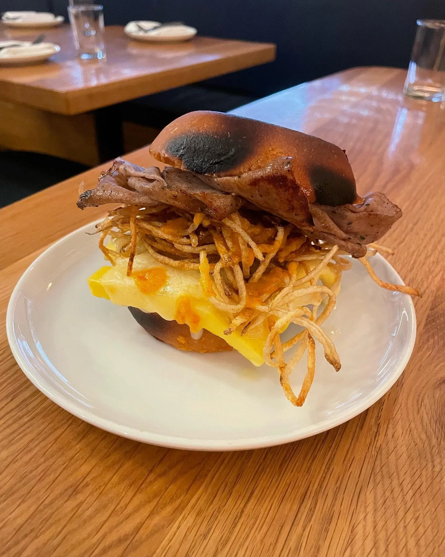 And here she is.. the egg sandwich to end them all. House made sausage egg and cheese with hash browns and Trinidad hot sauce! $18 - Black Friday Brunch Only!