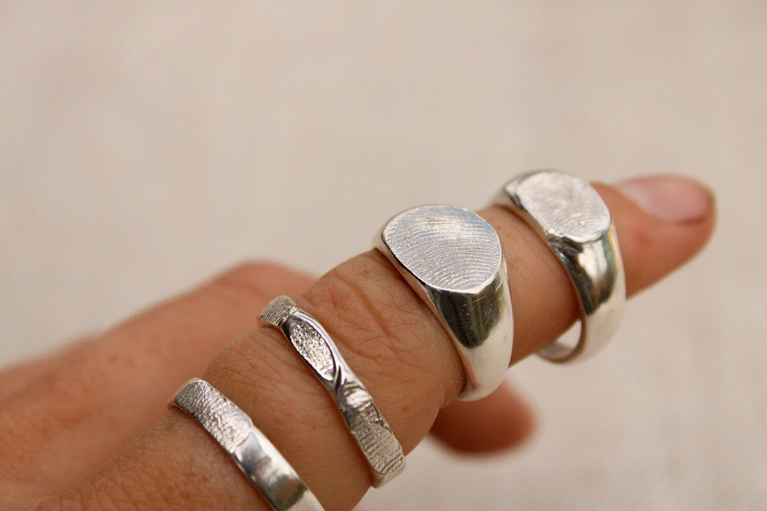 Jess and gabriel shop fingerprint rings
