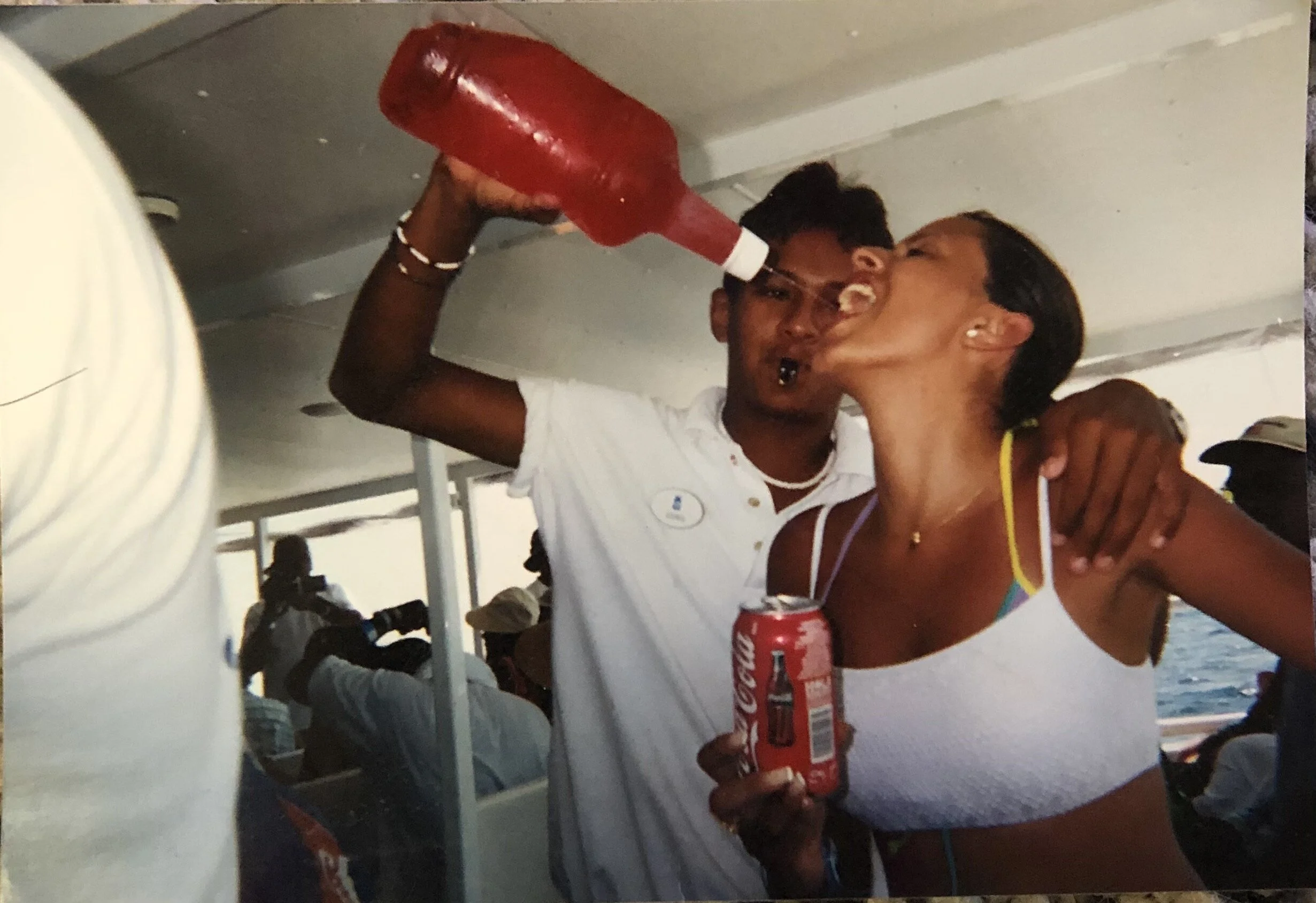 Day, right, on vacation in Mexico.