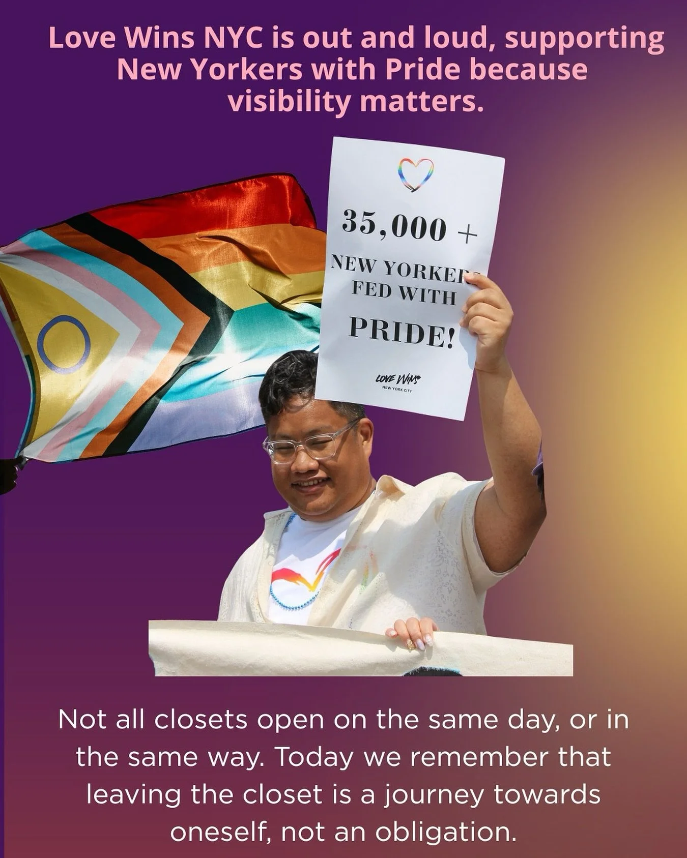 Every time someone dares to live their truth, the world becomes a more beautiful place. We see you and we are here with you. 
Thank you for teaching us that love always wins.