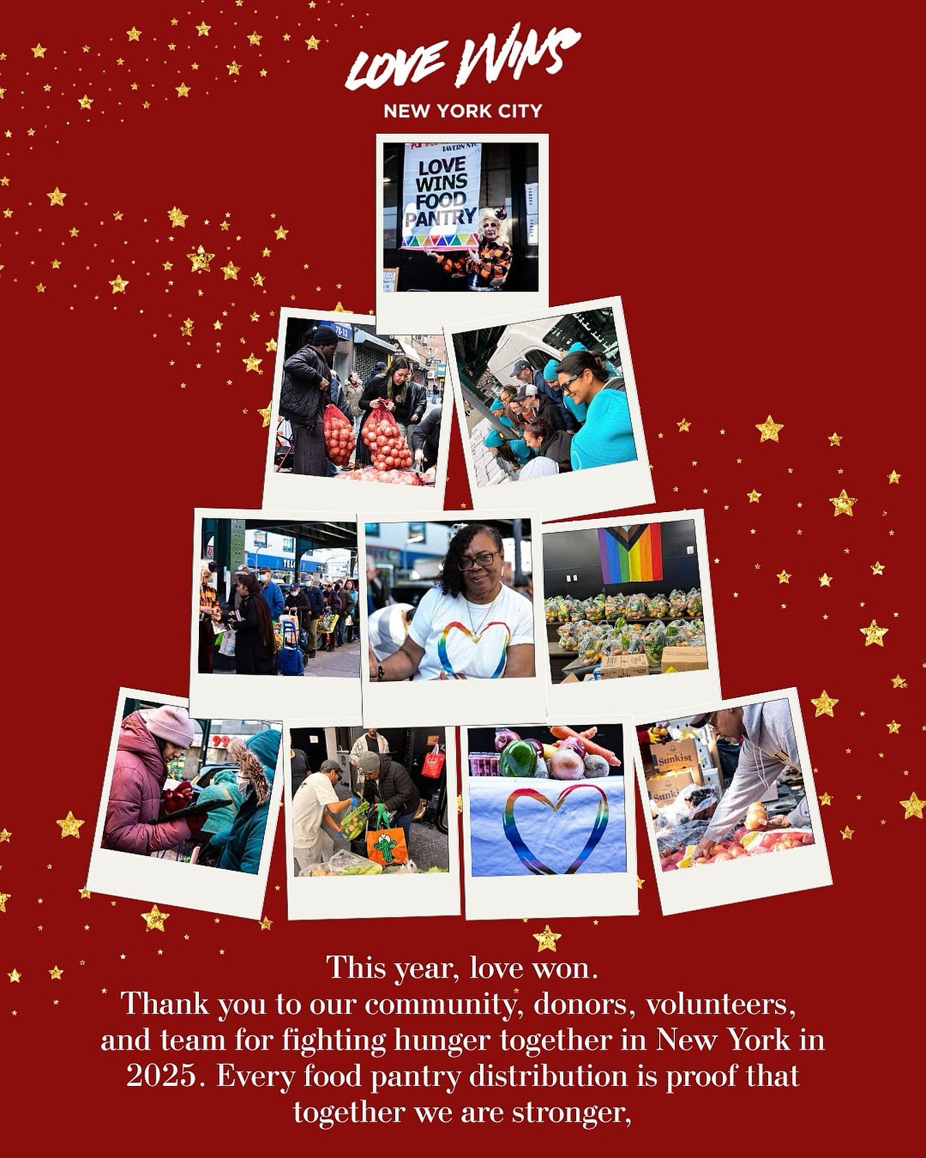 Because caring for each other is a collective act, this January, Love Wins continues to bring fresh and nutritious food to our community. ❤️🌈🏹
Everyone is welcome. 💟
Share this information with anyone who might need it. Together, we care for our c