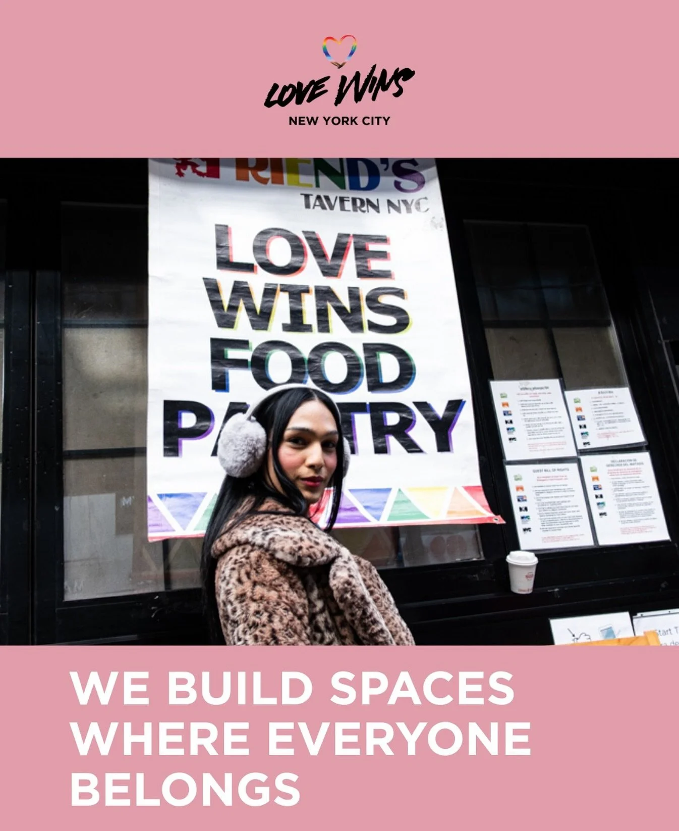 At Love Wins NYC, we believe in a community where everyone is welcome. No matter your story, your background, or your journey, there is a place for you here. 🌈💟

Join us as a volunteer, donor, or partner.✅💌