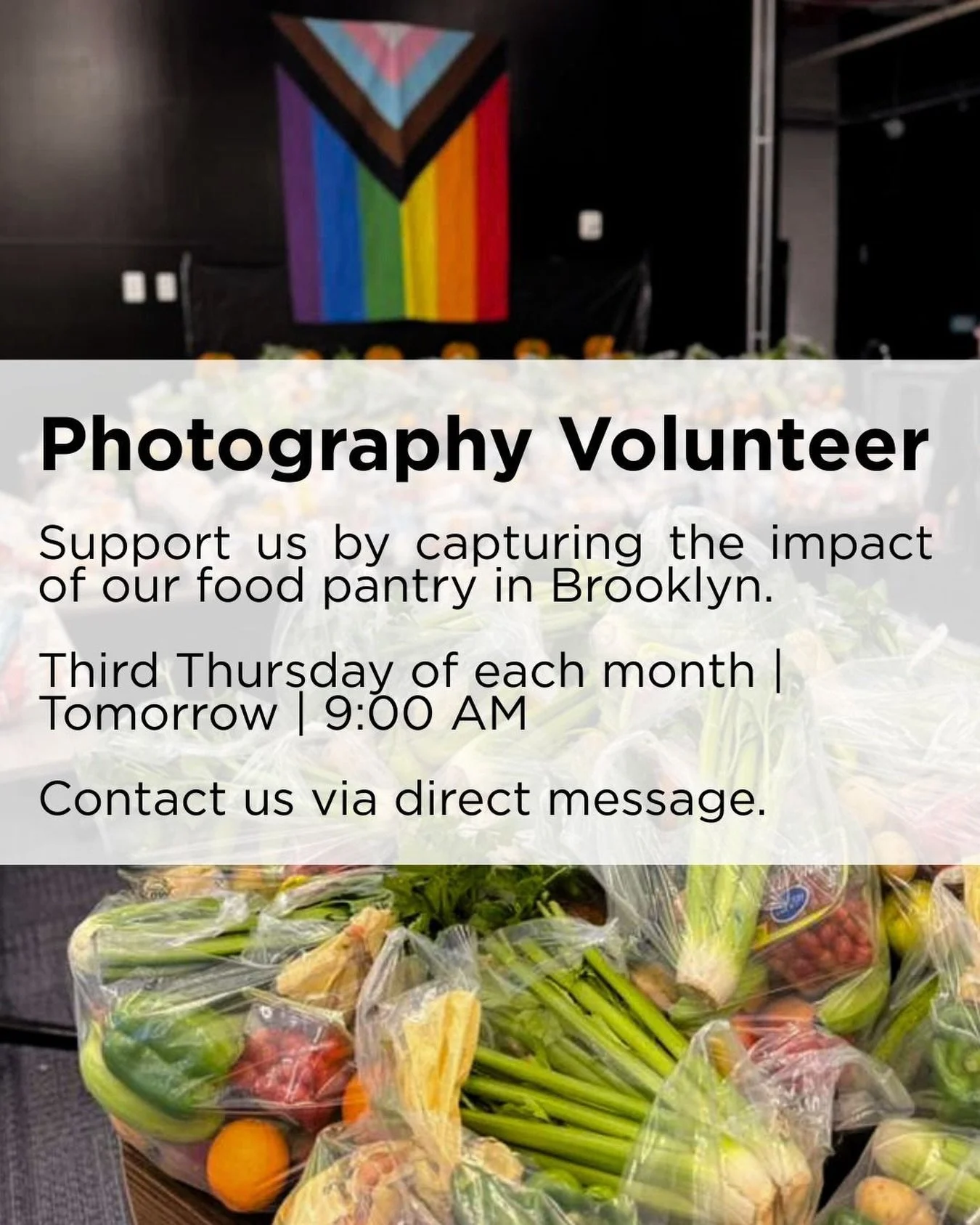 If you&rsquo;d like to contribute your talents and document the impact of our work in Brooklyn, we&rsquo;d love to hear from you😀.

Send us a direct message to join us as a volunteer 📸📸📸❤️.
