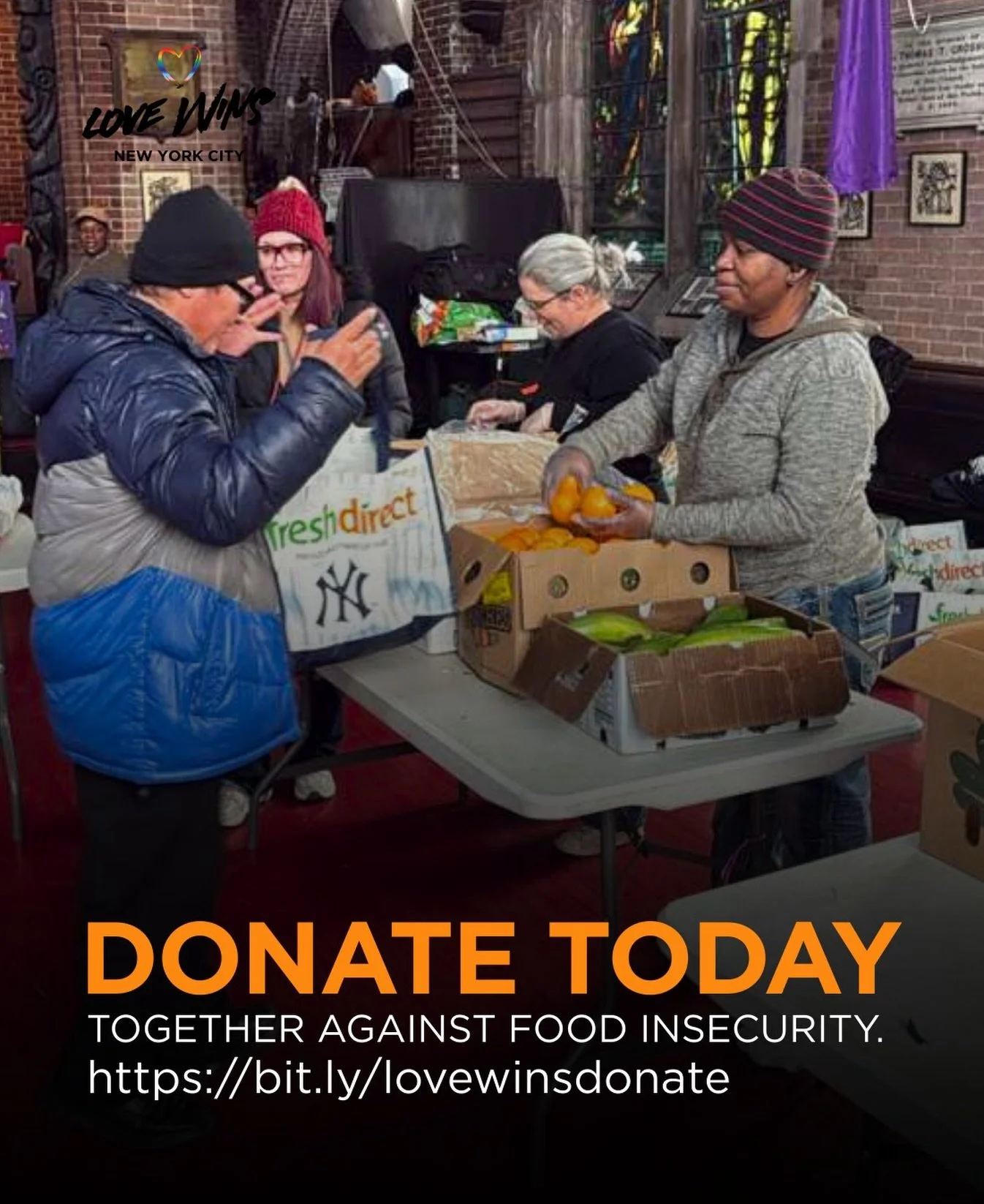 We invite you to share this post on your social networks. Every time it&rsquo;s shared, more people learn about who we are and our mission, allowing us to expand our donor network, strengthening our impact towards food security in New York City 🧡.