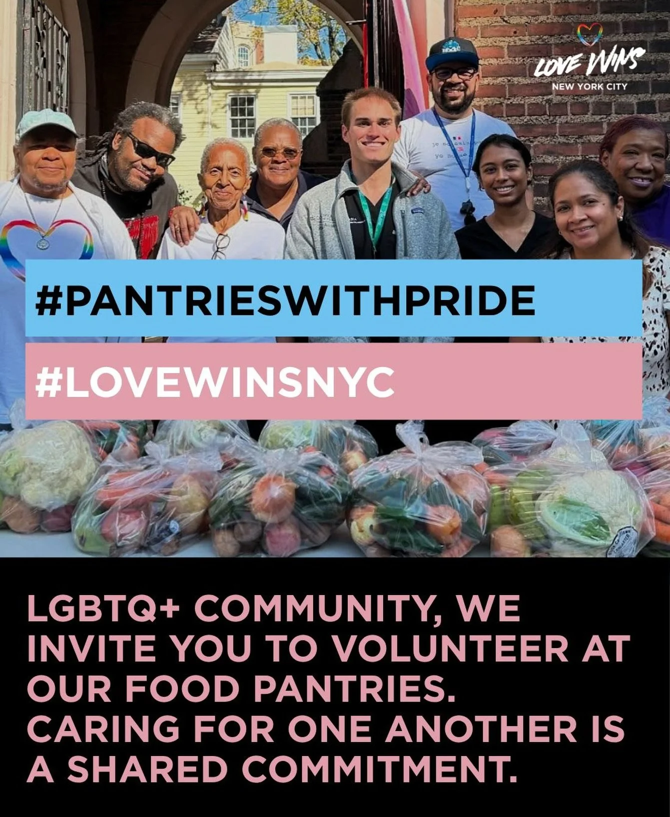 LGBTQ+ community of New York, we invite you to be part of a volunteer team where everyone comes together to build a more dignified and healthy community💛.