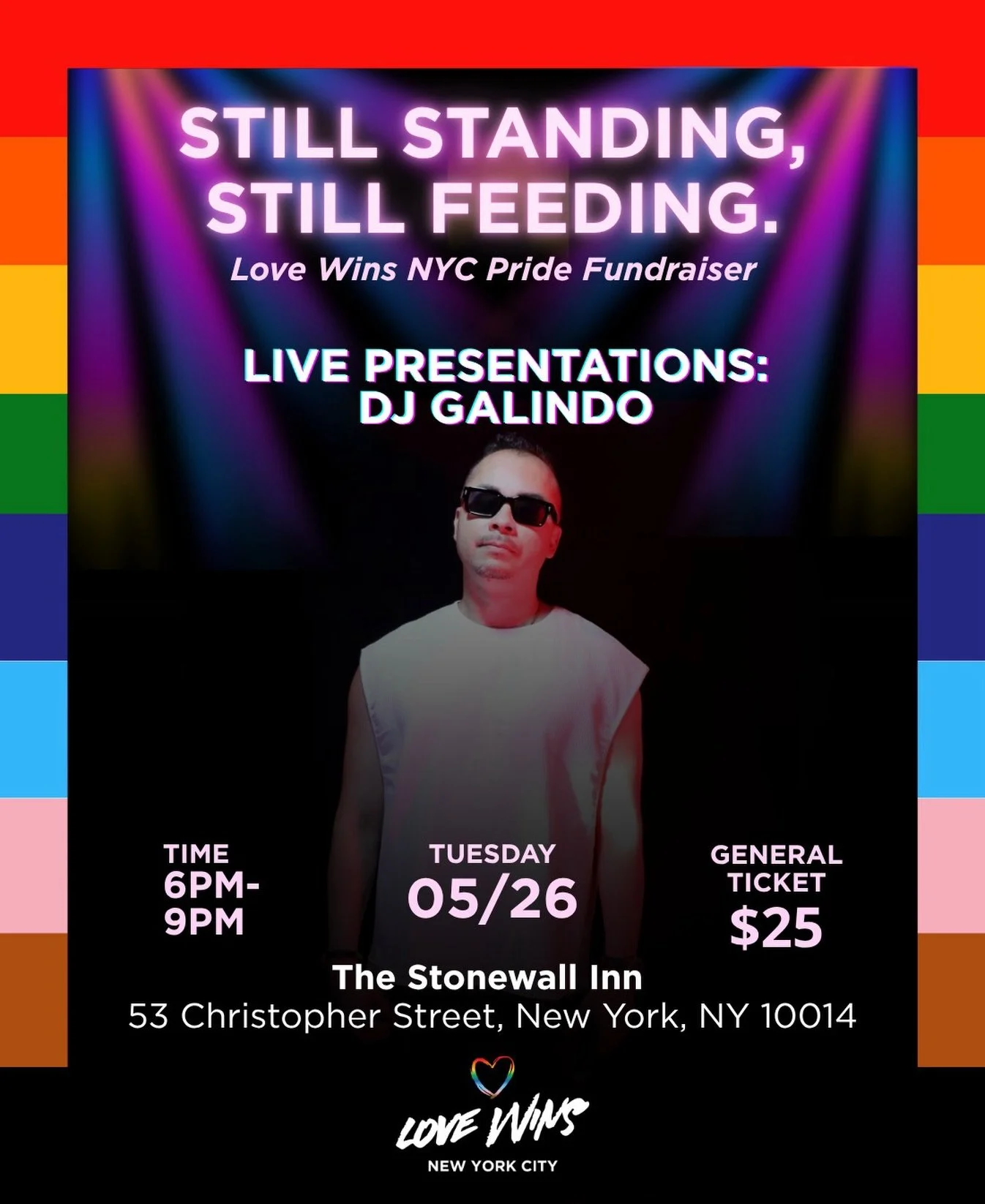 @casadegalindo will be joining us at our Love Wins NYC Pride Fundraiser 🌈💘.

Enjoy a night of live performances while supporting our mission to help fight hunger in New York 🍅❤️✅.

Get your ticket today through the link in our bio 🌃🎶.