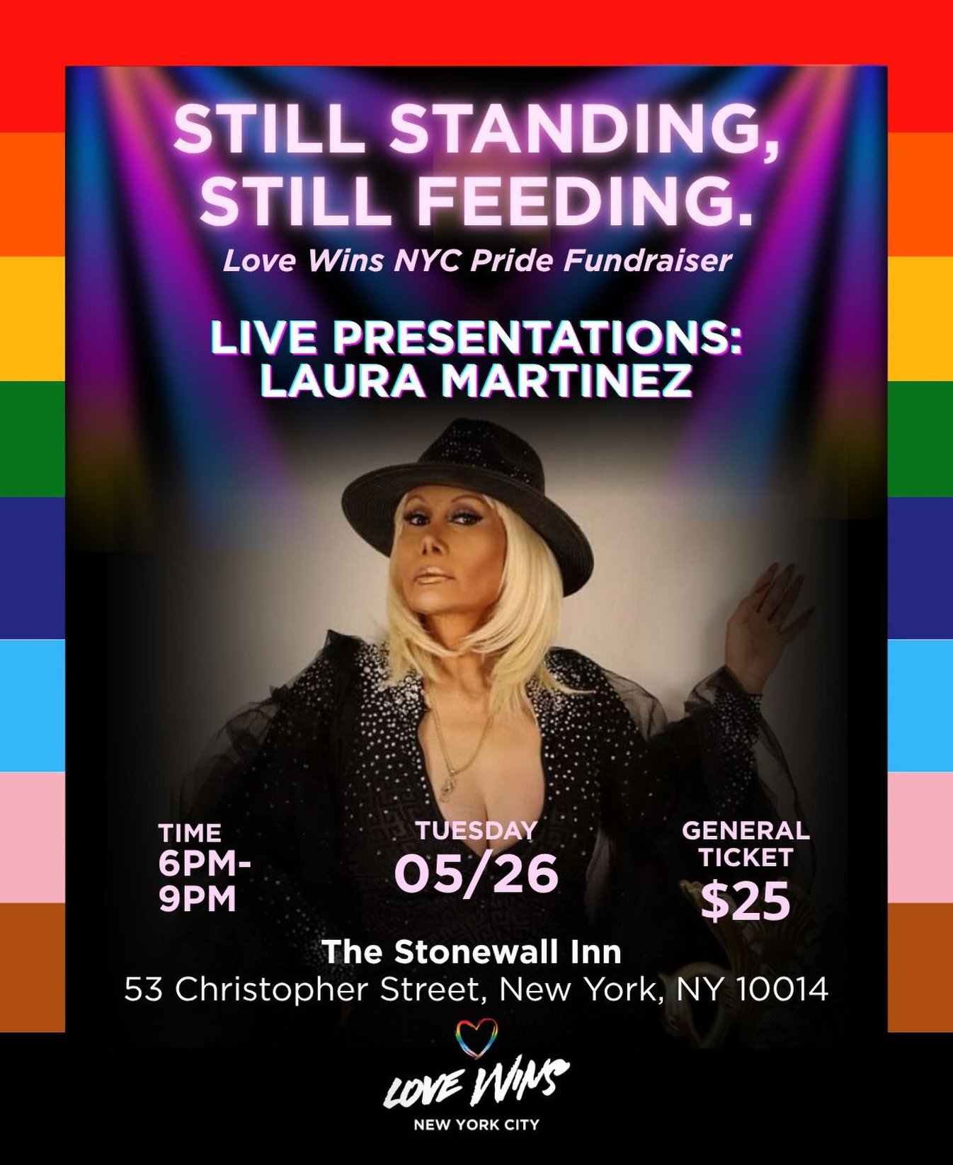 @tesoritolauramartinez will be joining us at our Love Wins NYC Pride Fundraiser with an incredible performance 💃🏻🎶.

Enjoy a night of live performances while supporting our mission to help fight hunger in New York 🤝❤️&zwj;🔥🍎.

Purchase your tic