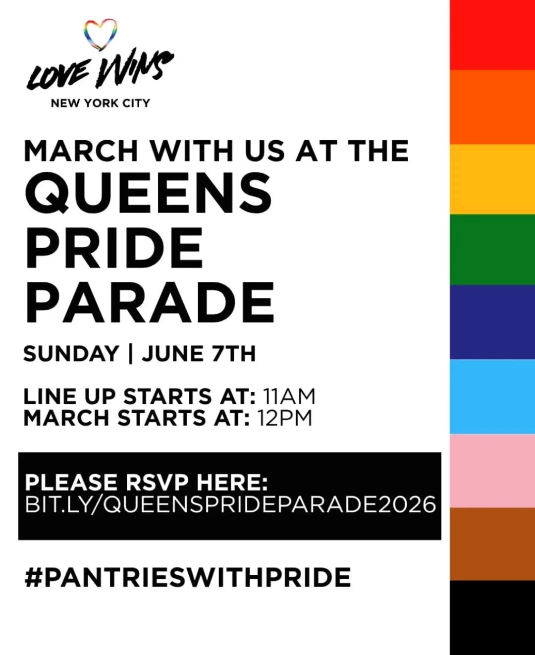 Celebrating Pride means celebrating the beautiful diversity of the communities we serve every single day. Bring your colors, your energy, and your pride! Join our team at the Queens Pride Parade for a day we won't forget.

89th St and 37 ave Jackson 