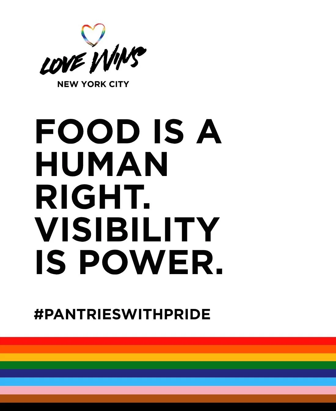 🤝💪🏼At Love Wins NYC, we march because Pride also means access to food, respect, and visibility 🏳️&zwj;🌈📢