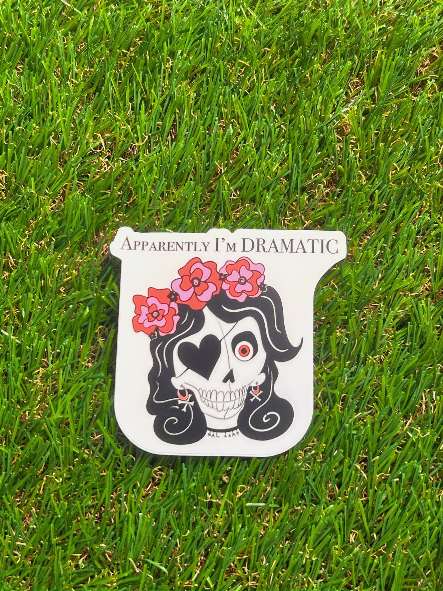 Sugar Skull Dramatic Sticker