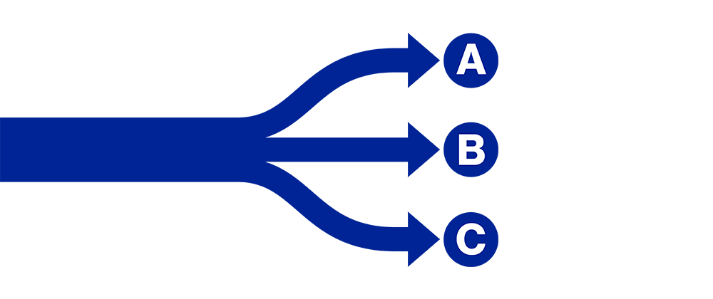 Arrow visualizing therapy path classification in Parkinson's disease