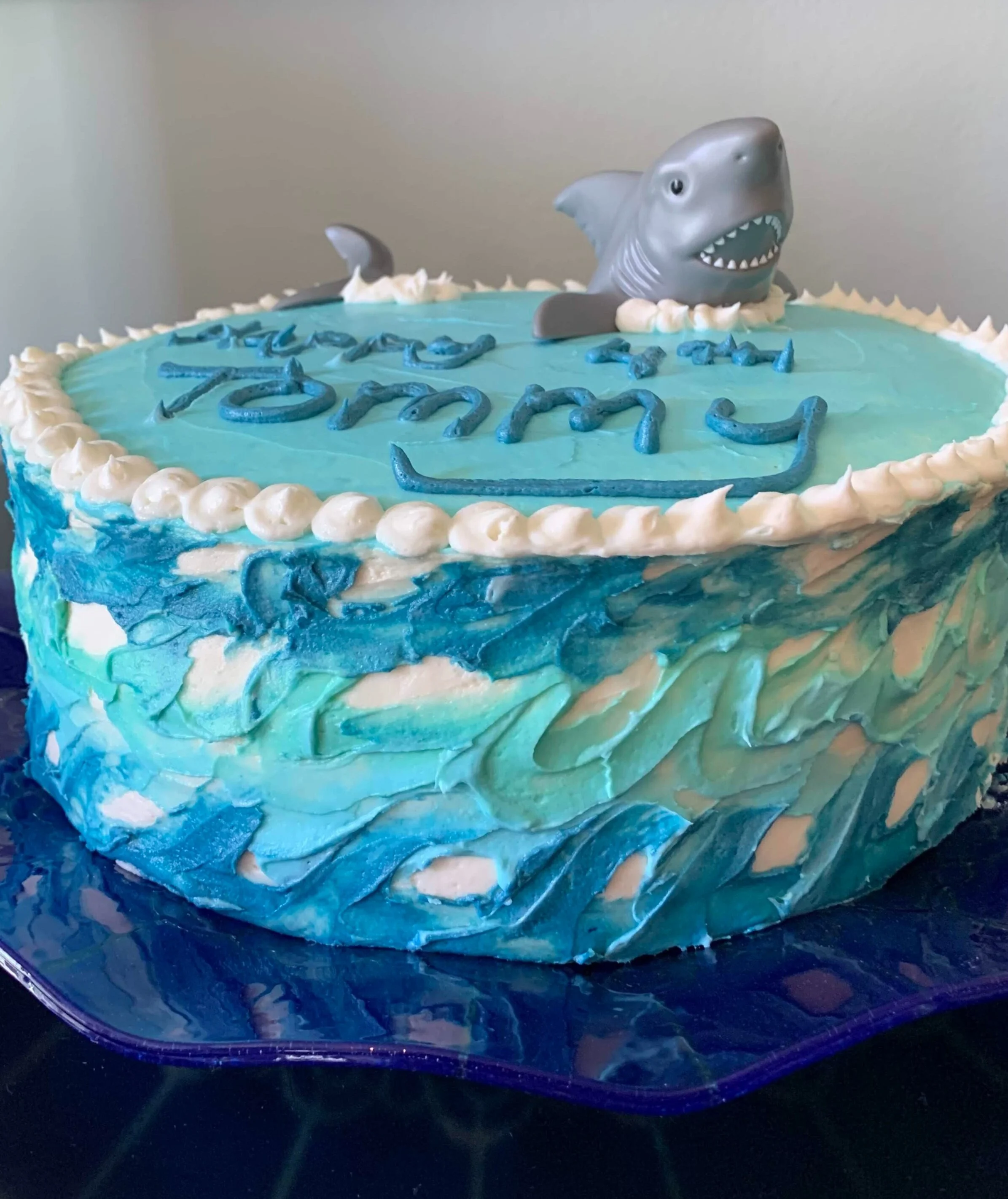 Chocolate Shark Cake with Cream Cheese Frosting