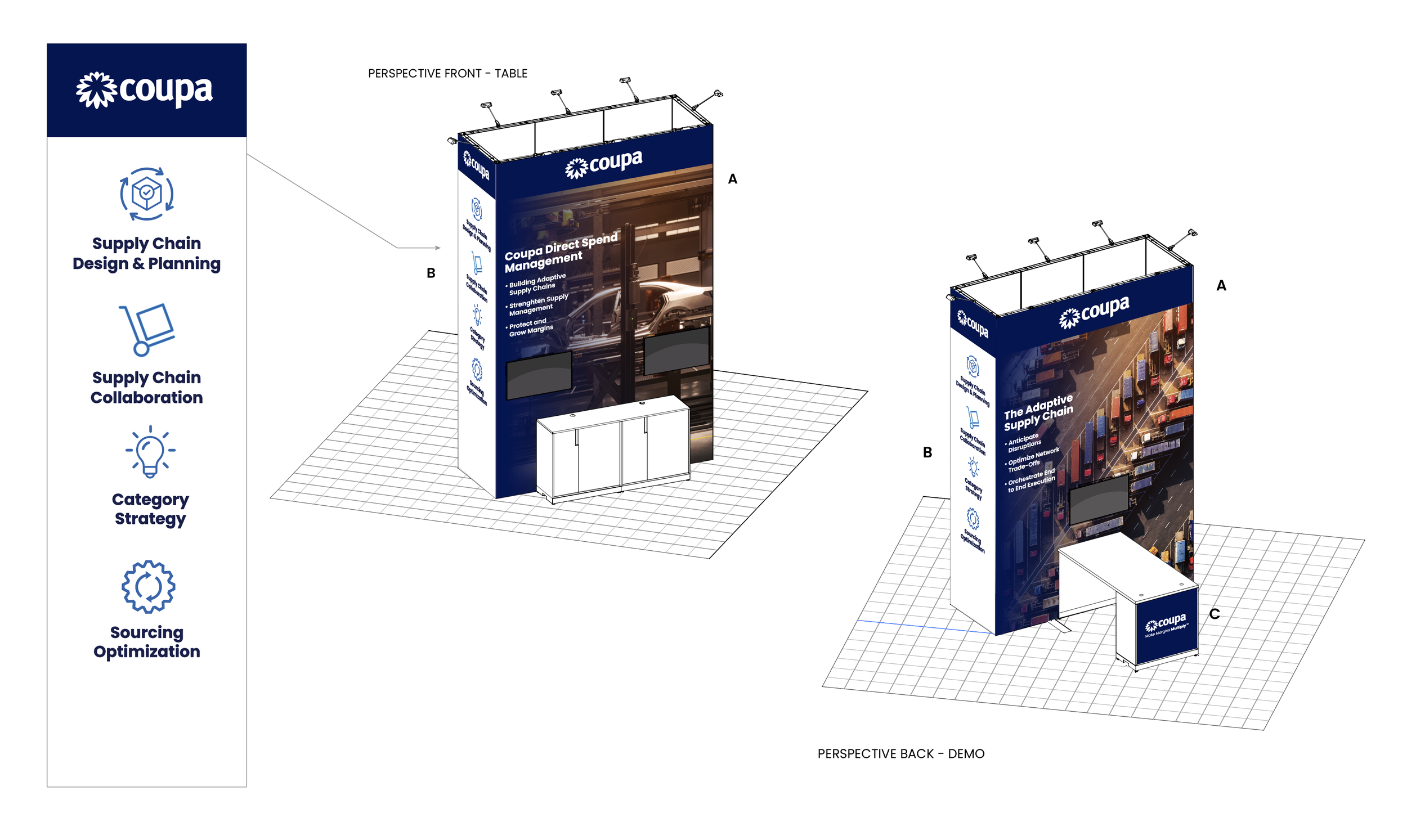 Coupa ISMW Booth - 3D Mockup