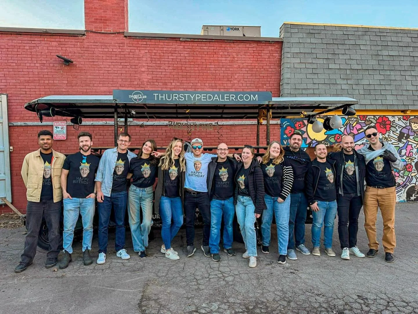 Successfully pulled off the surprise&hellip; go team!
#fortylicious #thurstypedaler