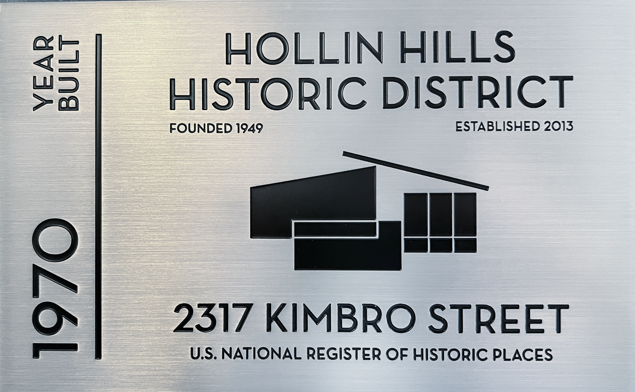 Order Soon for 2026 Hollin Hills House Plaques