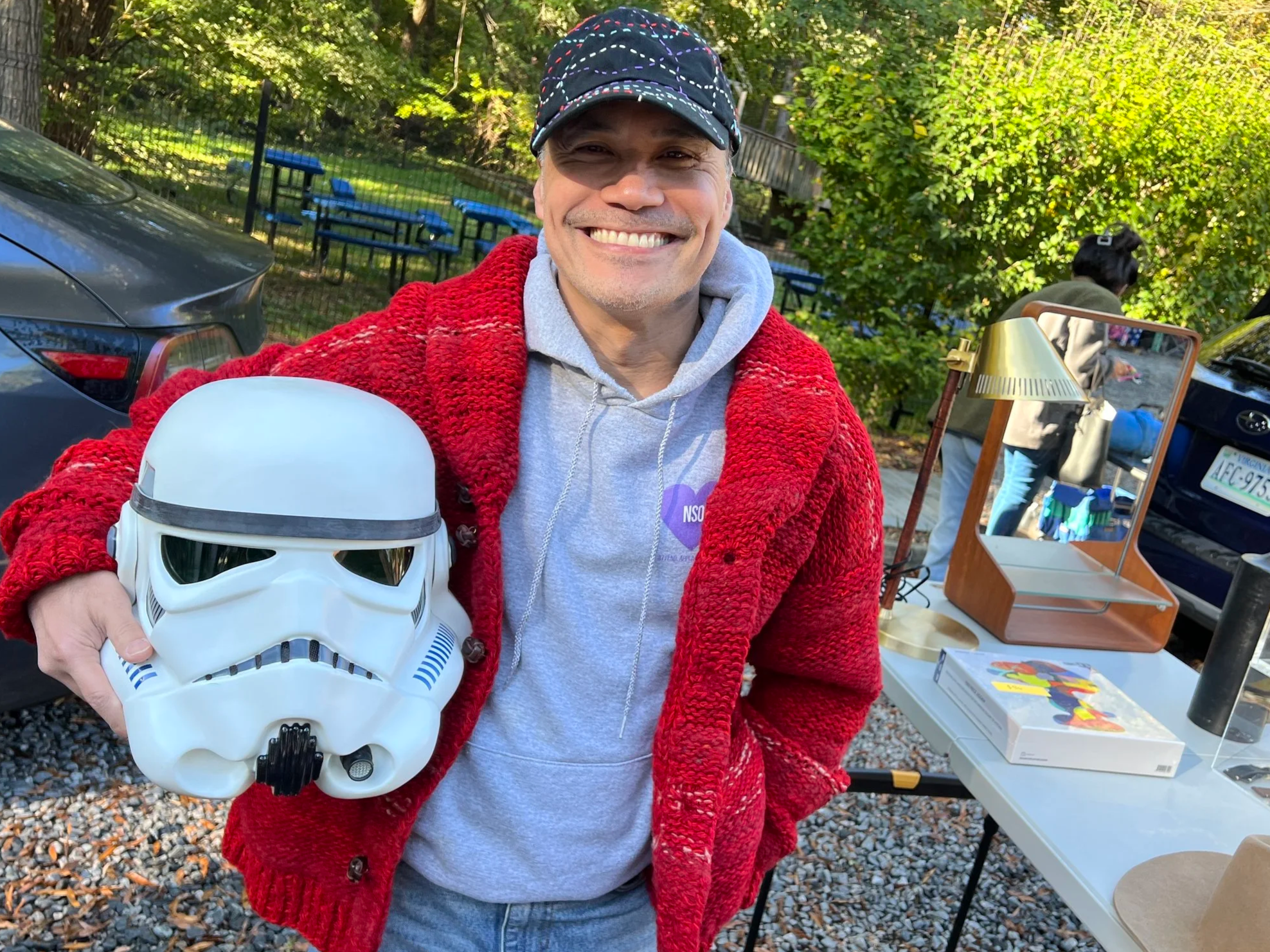 Glam wigs, a stormtrooper helmet, and other must-haves from the Hollin Hills yard sale