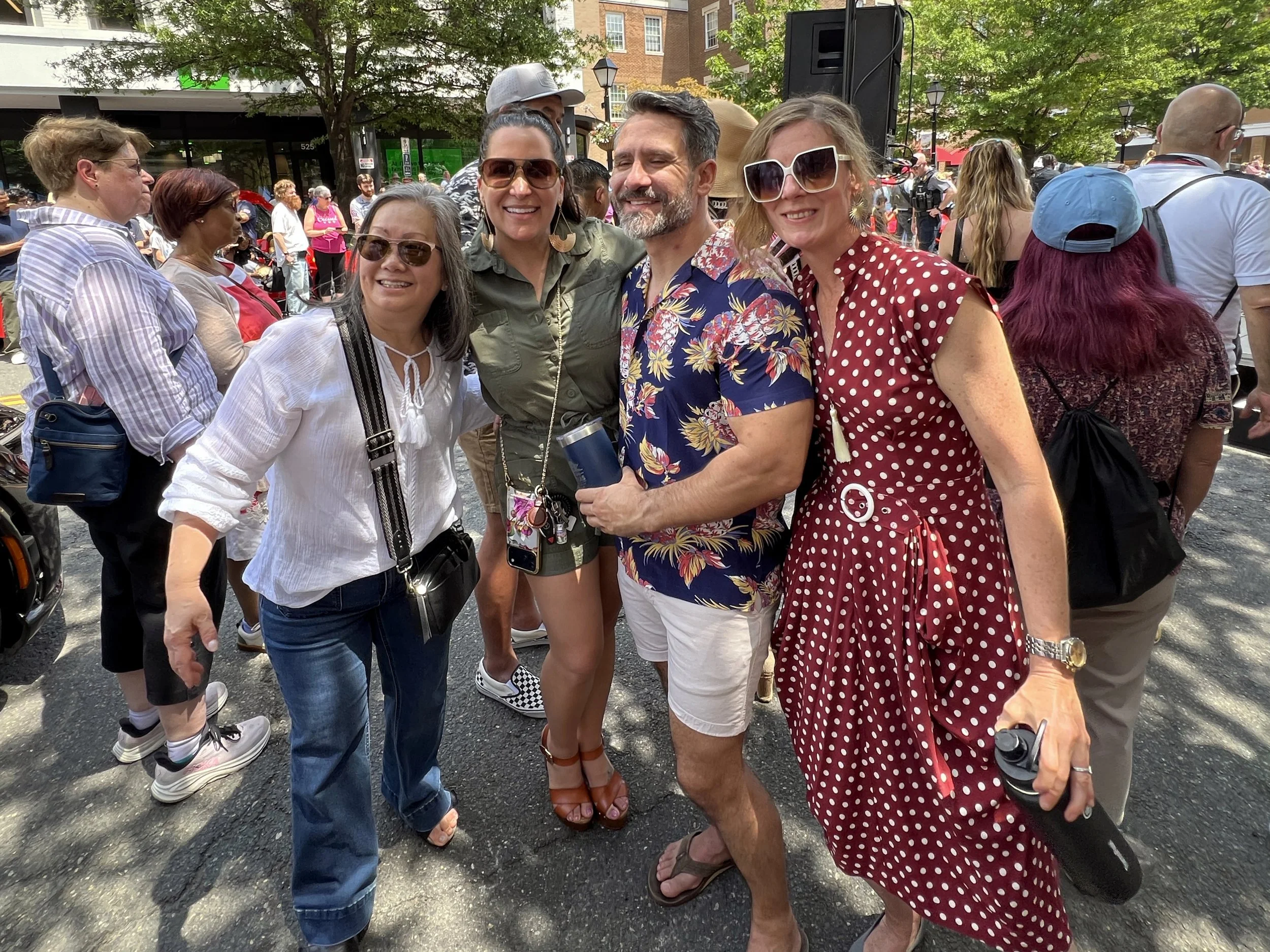 Friends from Hollin Hills gather at the 2026 Festival of Speed & Style; photo by Stephen Brookes