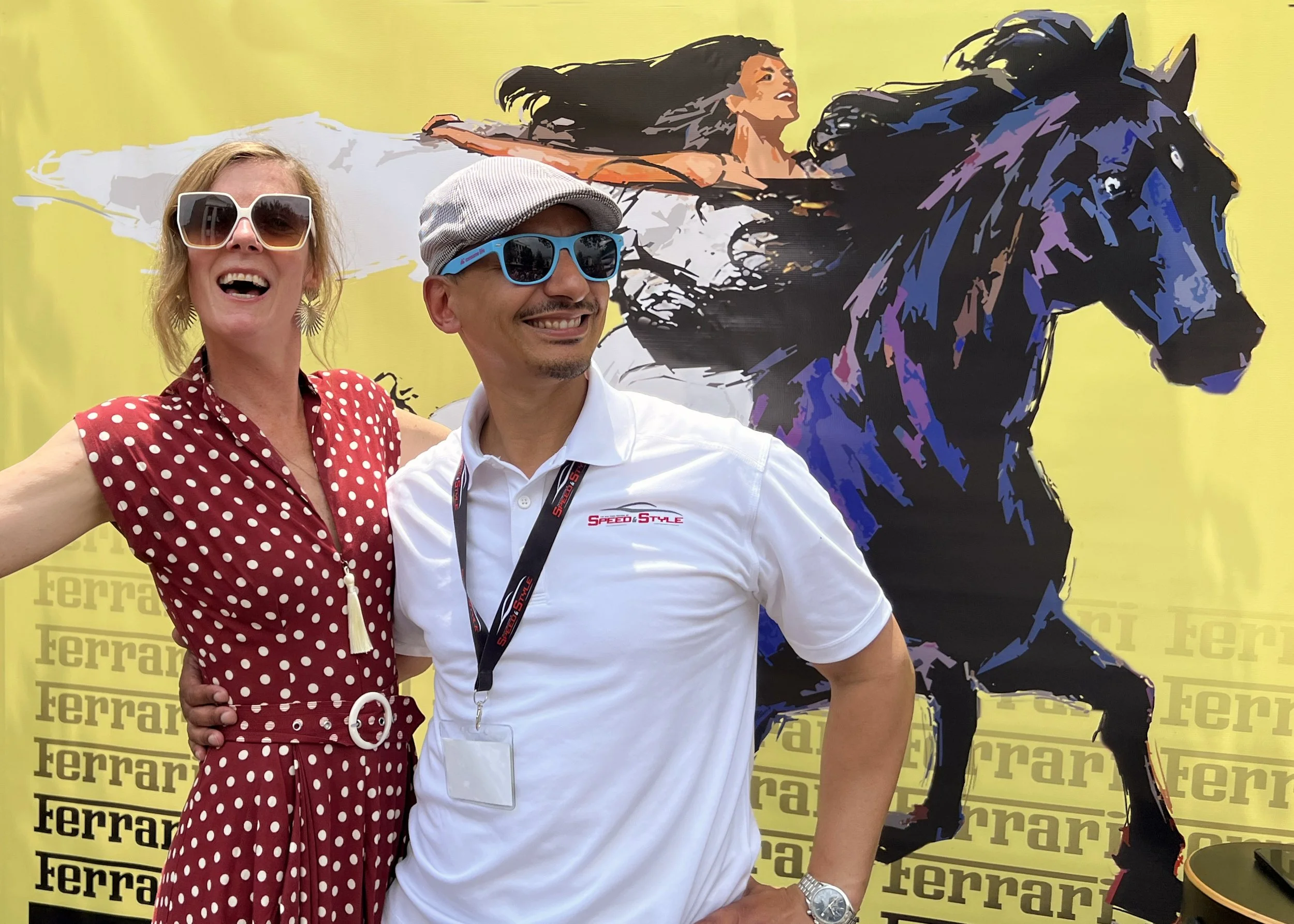 Roxy Hoveyda and Matt Kies at the 2026 Old Town Festival of Speed & Style; photo by Stephen Brookes