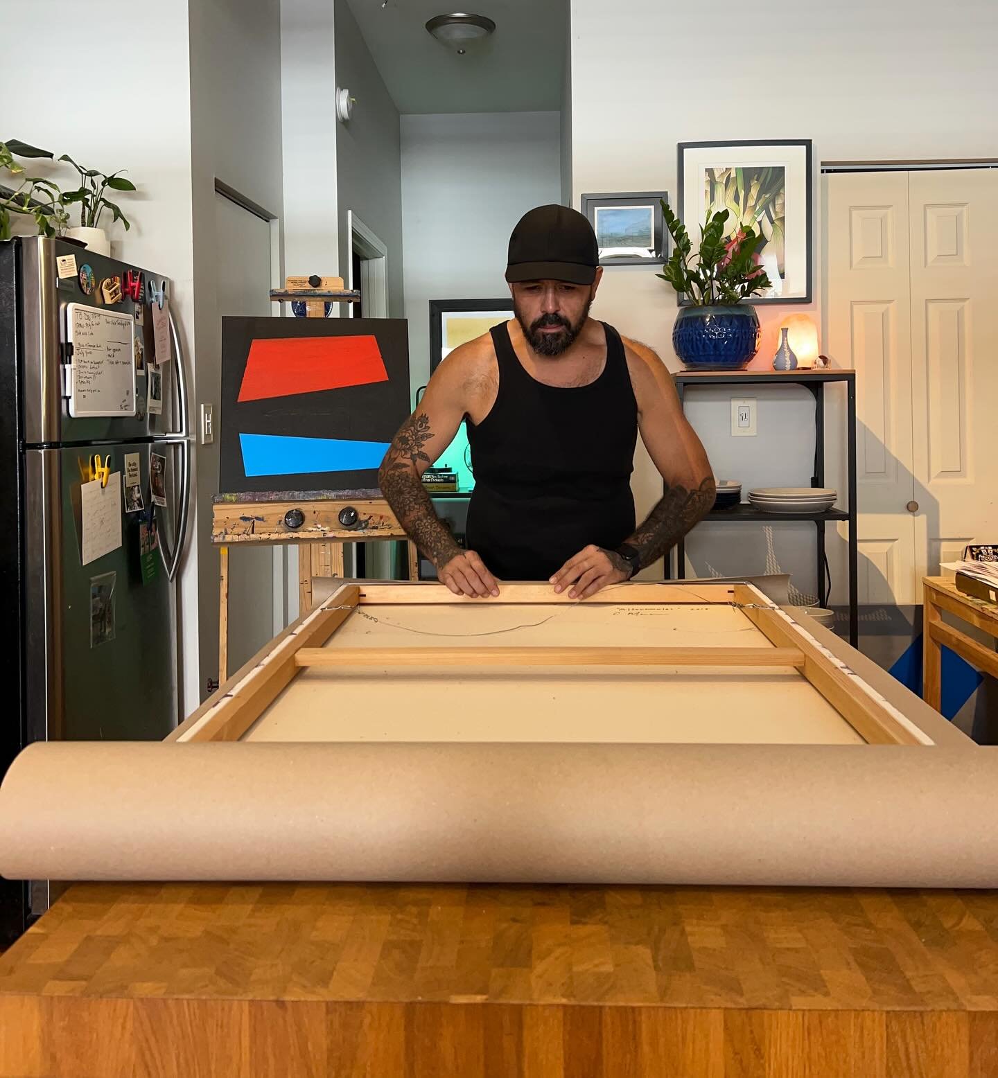 Getting &ldquo;Altocumulus&rdquo; wrapped and ready for its departure to its new home.  To snag some really cool artwork at cheap prices, check out the clearance sale happening now till the end of July.  To shop click the link in bio. 

.
.
.

#solda