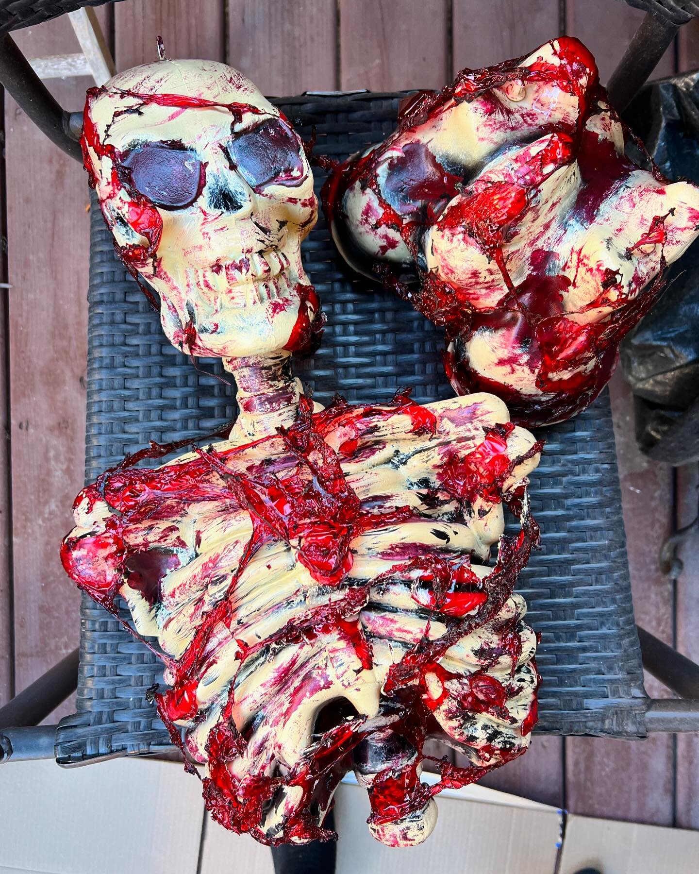 This year&rsquo;s Halloween decor sneak peek. 

.
.
.

#chavamancera #halloweendecor #halloween2024 #gorydecor #goryprops #abstractpainter #propdesigner