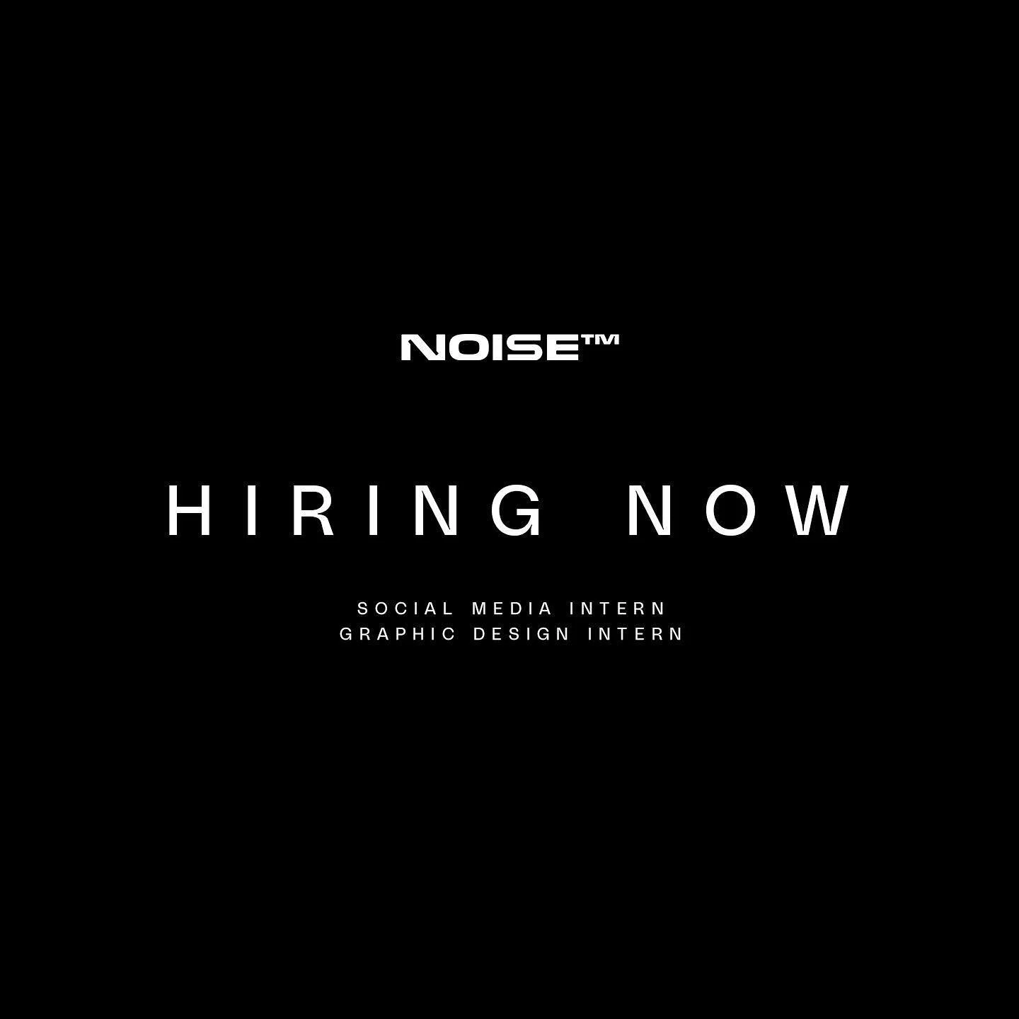 NOISE&trade; is hiring a Social Media Intern &amp; Graphic Design Intern. Head to link in bio or email us at team@noise.com and tell us why you are a good fit.