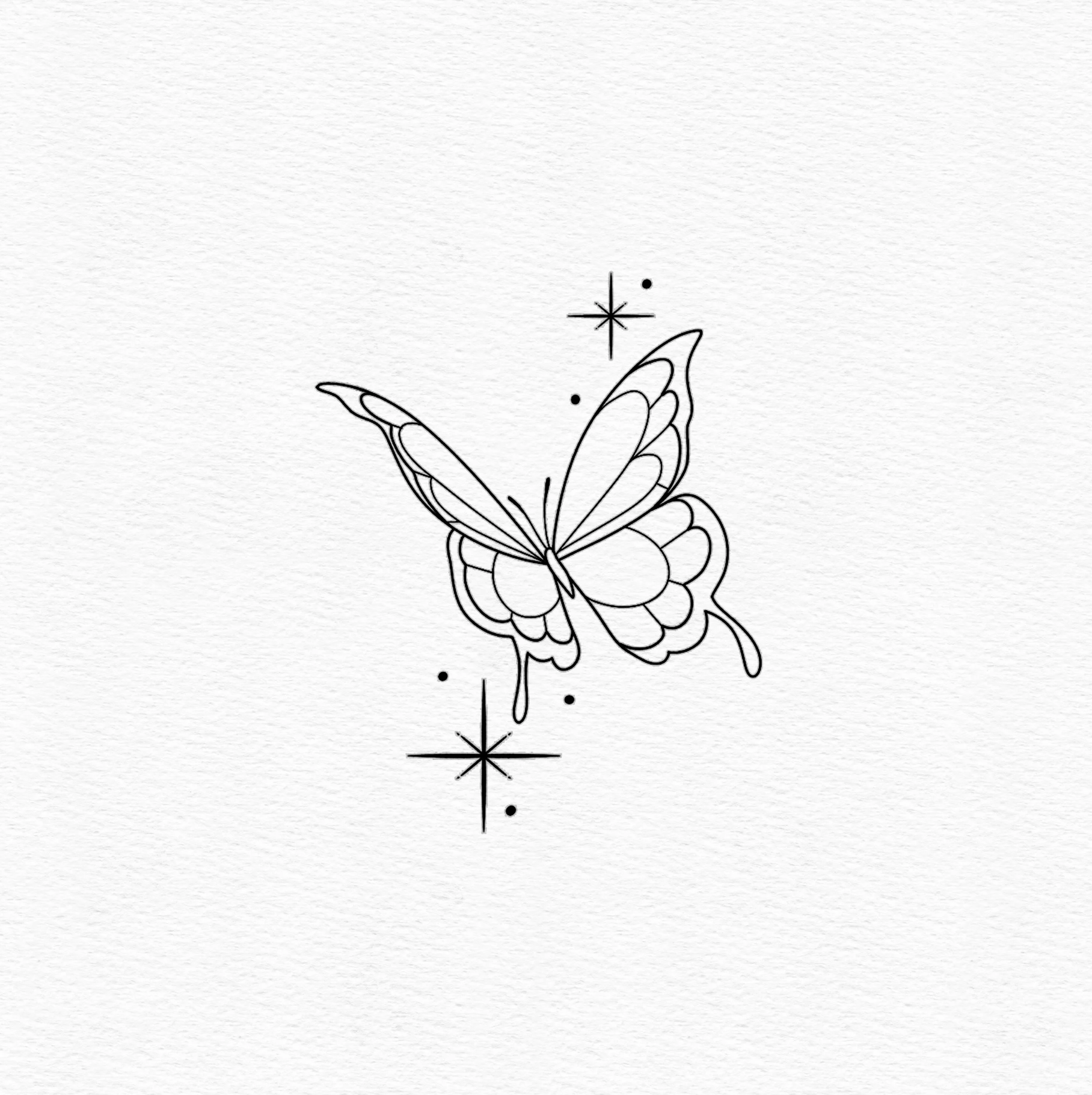 "BUTTERFLY"
(Minimum size 2" x 1")
Repeatable.