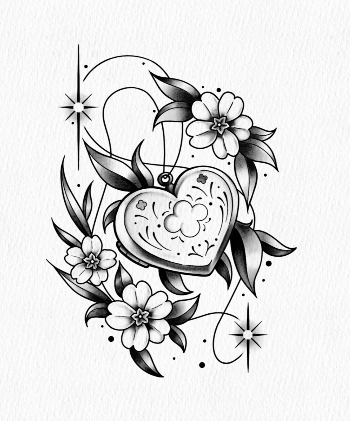 "LOCKET"
(Minimum size 5” x 3.5”)
Non-repeatable.