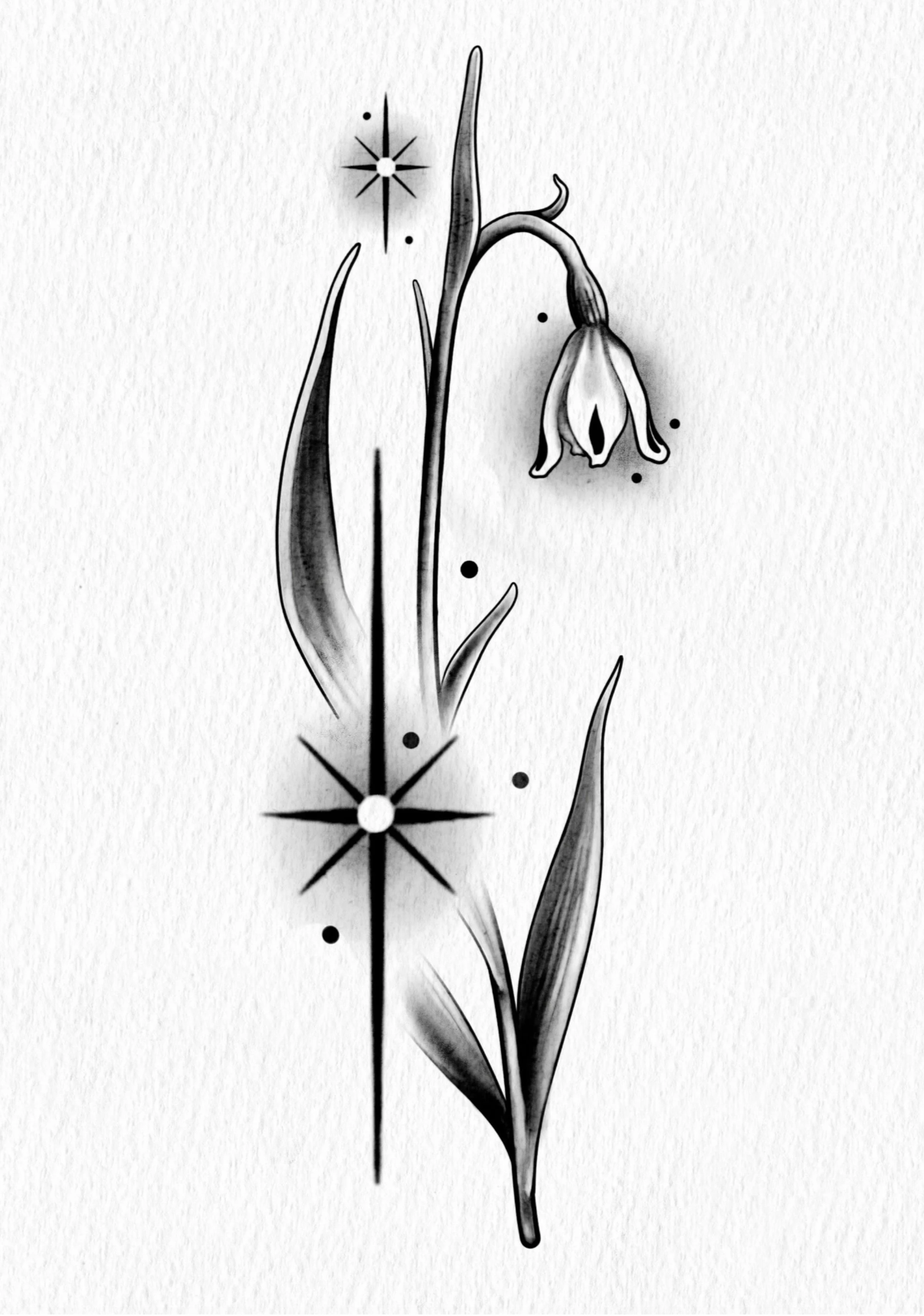 "SNOWDROP 2"
(Minimum size 2” x 5”)
Non-repeatable.