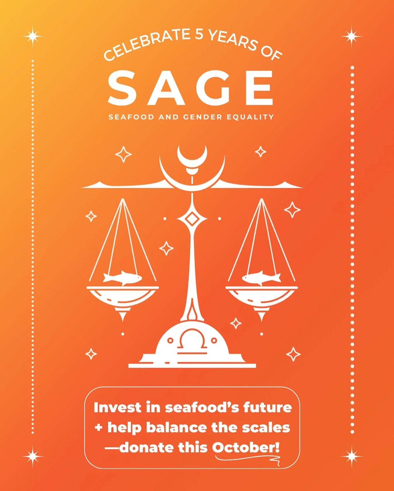 SAGE turns ✨5✨ this October! 🥳 

Hard to believe that what started as just an idea has grown into a full-fledged movement for fairness, inclusion, and sustainability in seafood. Honestly, we&rsquo;re a little teary-eyed thinking about how far we&rsq