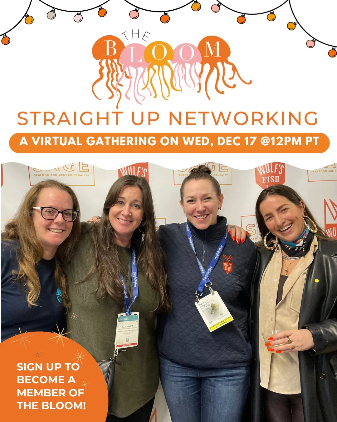 Closing out the year with your seafood fam? Yes, please! ⁠
⁠
Join 𝗧𝗛𝗘 𝗕𝗟𝗢𝗢𝗠 on Wednesday, December 17th at 12pm PST for our last virtual meet-up of 2025! ⁠
⁠
☕ Bring a holiday latte, tea, or whatever&rsquo;s getting you through the season&mda