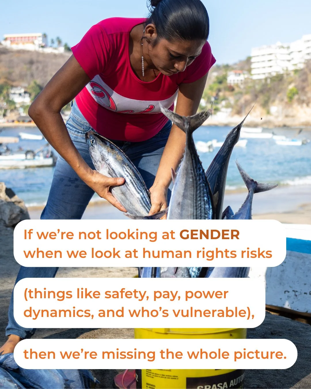 #HumanRightsDay feels like the right moment to say it loud and clear: ⁠
𝙃𝙐𝙈𝘼𝙉 𝙍𝙄𝙂𝙃𝙏𝙎 𝙒𝙊𝙍𝙆 𝙄𝙉 𝙎𝙀𝘼𝙁𝙊𝙊𝘿 𝙉𝙀𝙀𝘿𝙎 𝘼 𝙂𝙀𝙉𝘿𝙀𝙍 𝙇𝙀𝙉𝙎. 🐟⁠
⁠
If you&rsquo;re looking for a place to start, the Social Responsibility Assessment