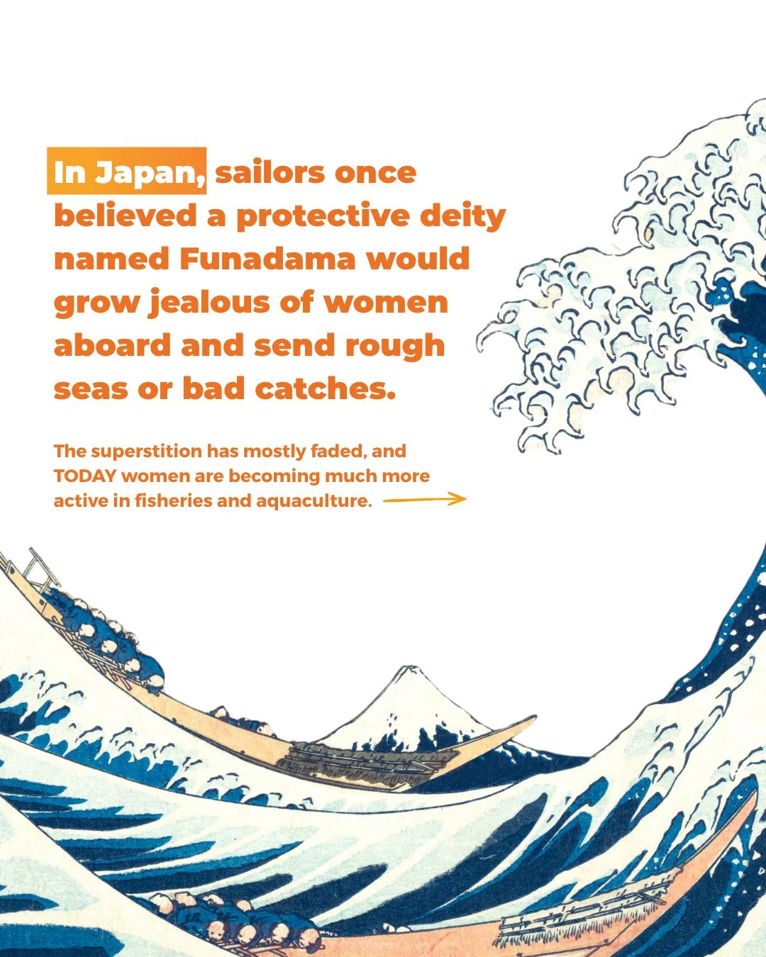 Historically, fisheries in Japan have been very male-dominated, and while traditional gender norms persist today, women are tackling key challenges in the industry! 🇯🇵⁠
⁠
🎣 Swipe to see how they&rsquo;re becoming increasingly active &amp; read the