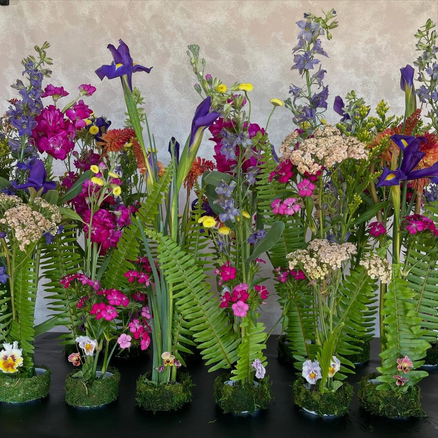 Alpine Meadow Wedding 
Those little pansies pull at my heart strings. Love growing and designing with them.