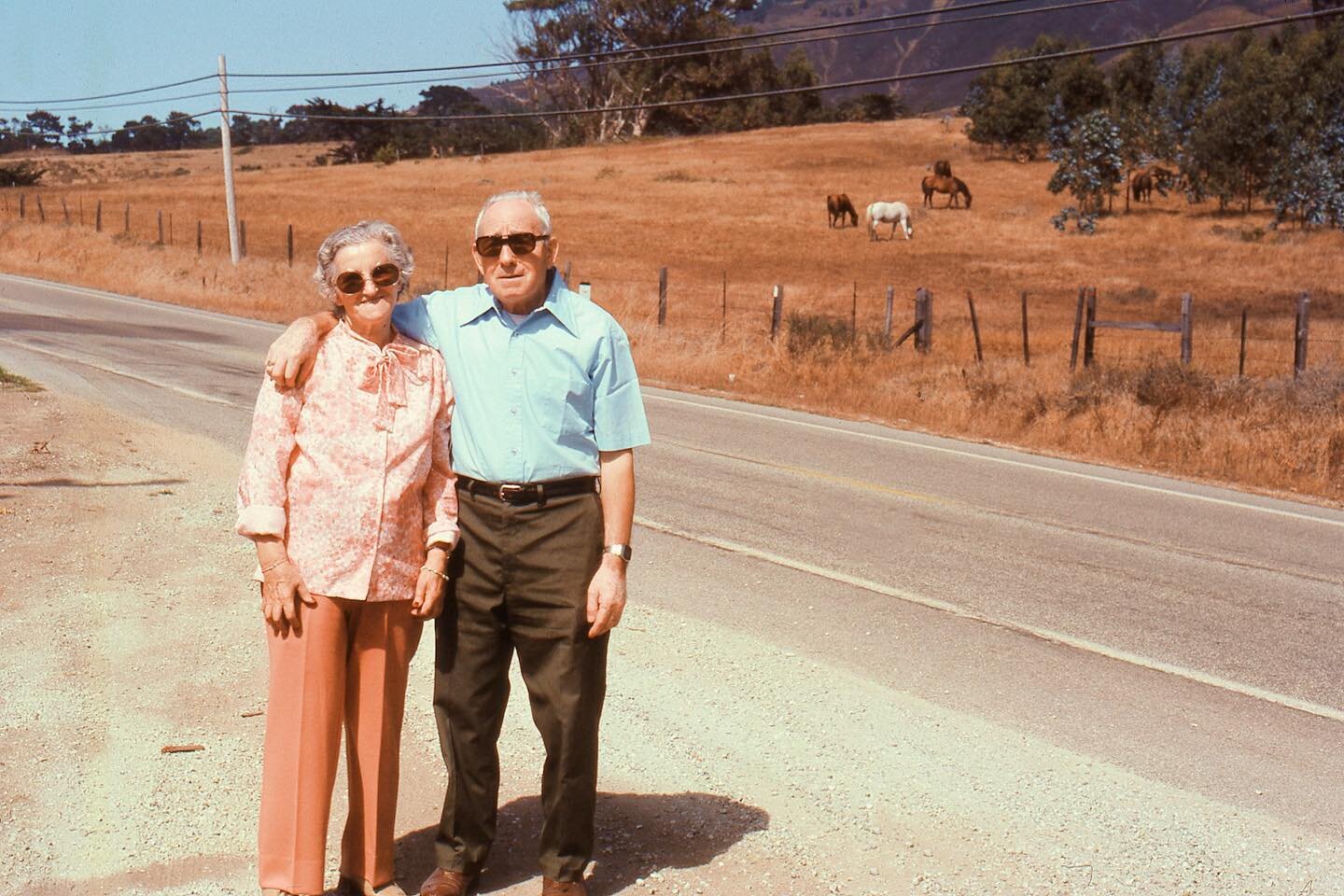 My family consists of some very strong women, and of survivors. My Grandma Rose and Grandpa Abe, pictured here somewhere along HWY 1, both survived camps during the Holocaust and the after effects which included time in displaced person&rsquo;s camps